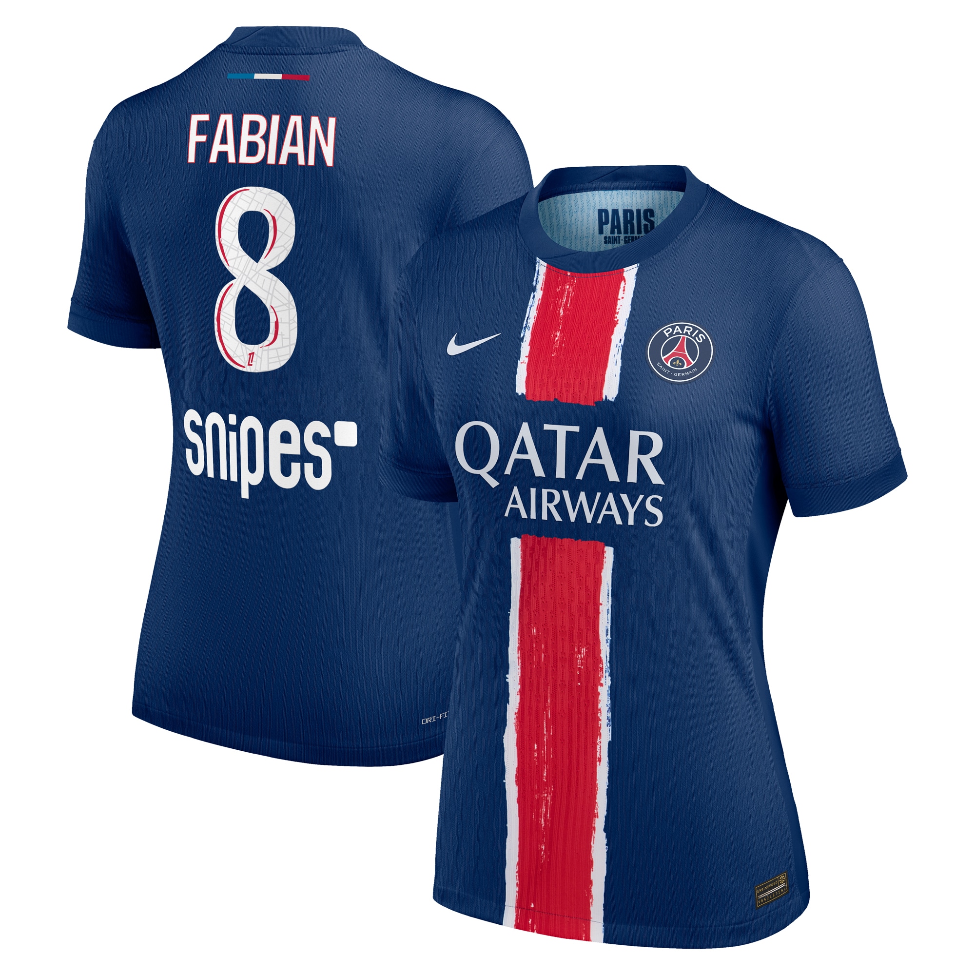 psg nike dri-fit adv home match shirt 2024-25 – womens with fabian 8 printing Kits Collection | Shop PSG Gear