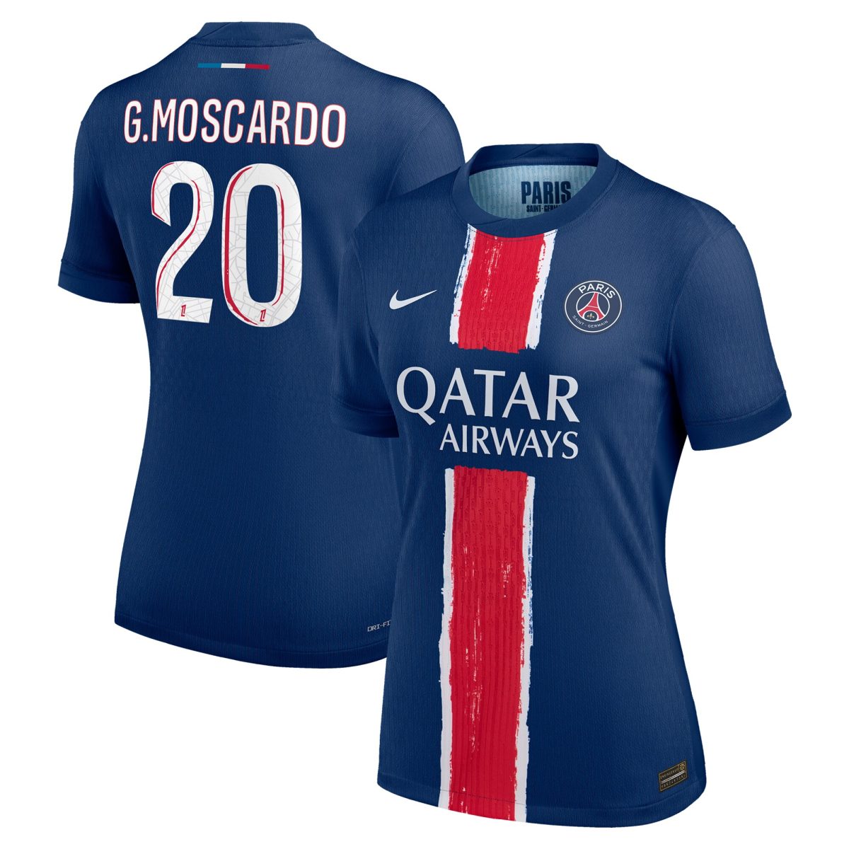 psg nike dri-fit adv home match shirt 2024-25 – womens with g.moscardo 20 printing Kits Collection | Shop PSG Gear