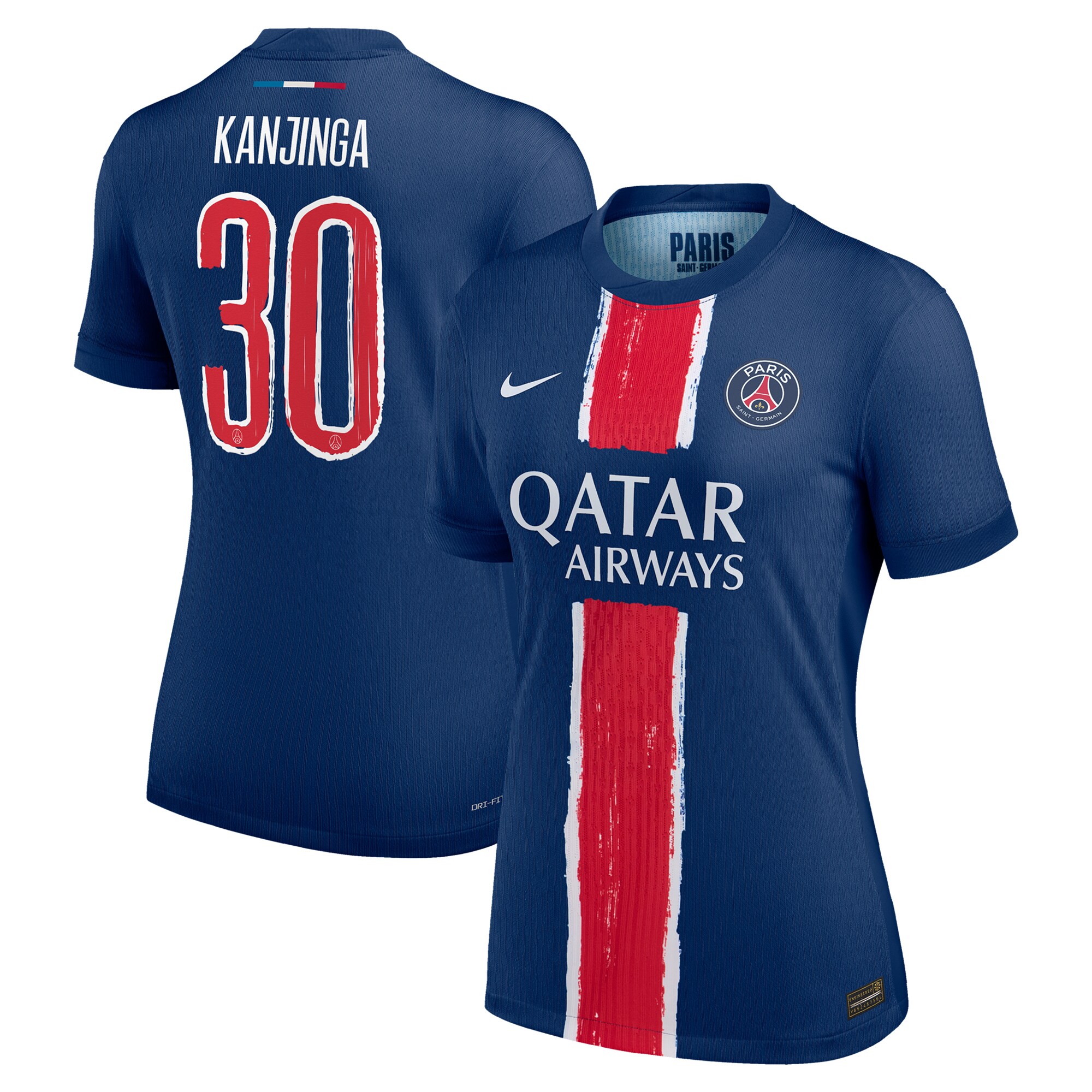 psg nike dri-fit adv home match shirt 2024-25 – womens with kanjinga 30 printing Kits Collection | Shop PSG Gear
