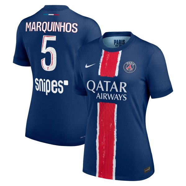 psg nike dri-fit adv home match shirt 2024-25 – womens with marquinhos 5 printing Kits Collection | Shop PSG Gear