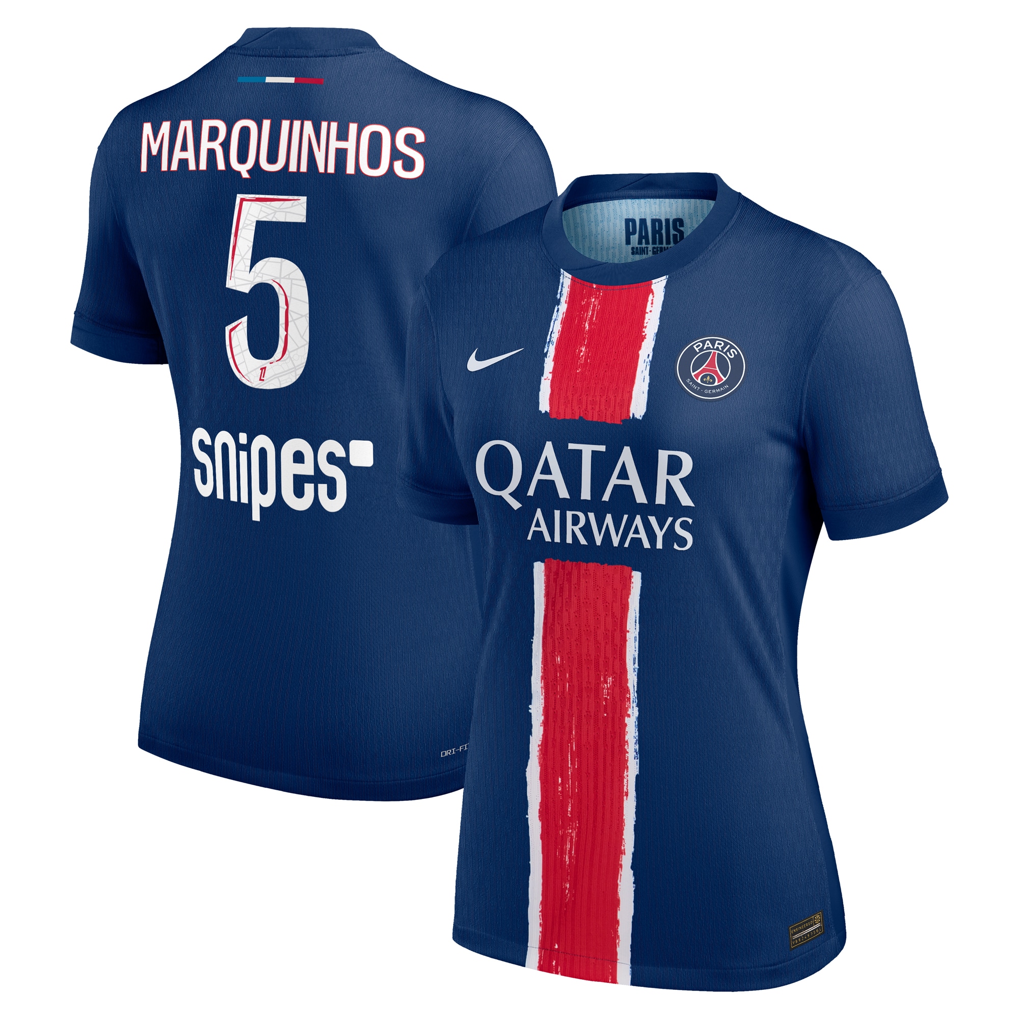 psg nike dri-fit adv home match shirt 2024-25 – womens with marquinhos 5 printing Kits Collection | Shop PSG Gear