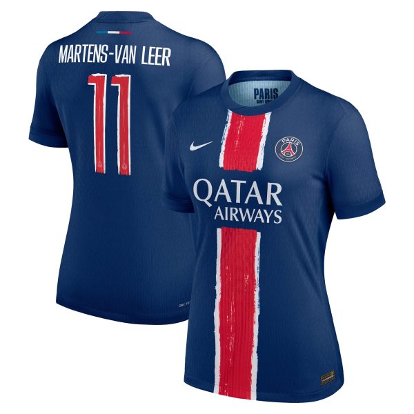 psg nike dri-fit adv home match shirt 2024-25 – womens with martens-van leer 11 printing Kits Collection | Shop PSG Gear