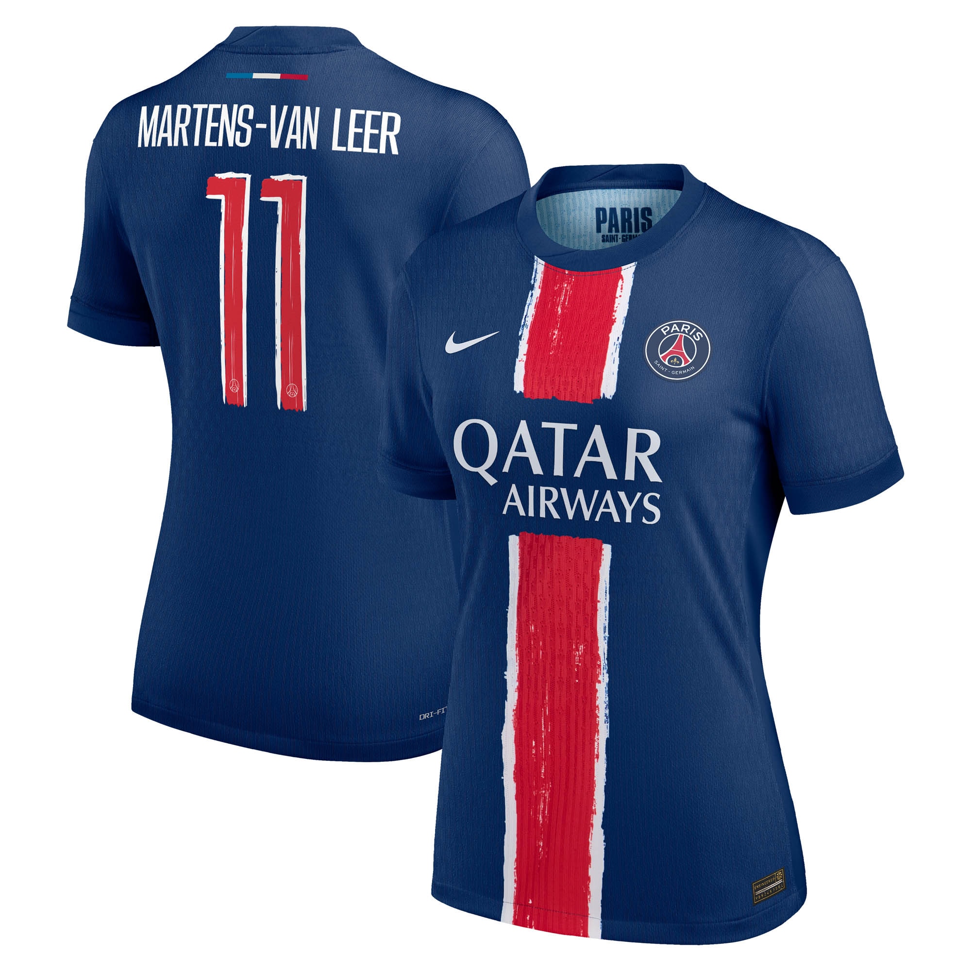 psg nike dri-fit adv home match shirt 2024-25 – womens with martens-van leer 11 printing Kits Collection | Shop PSG Gear