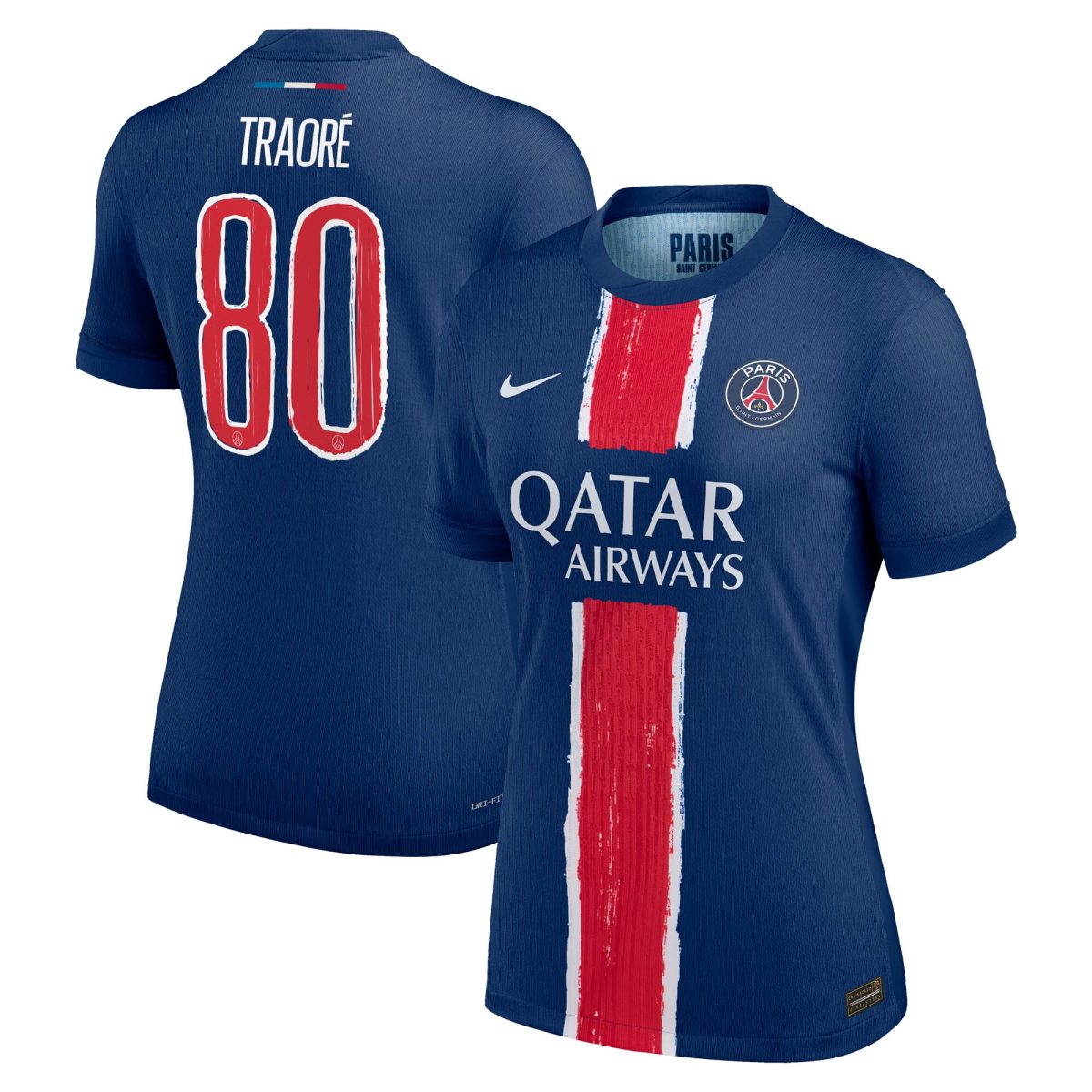 psg nike dri-fit adv home match shirt 2024-25 – womens with traore 80 printing Kits Collection | Shop PSG Gear