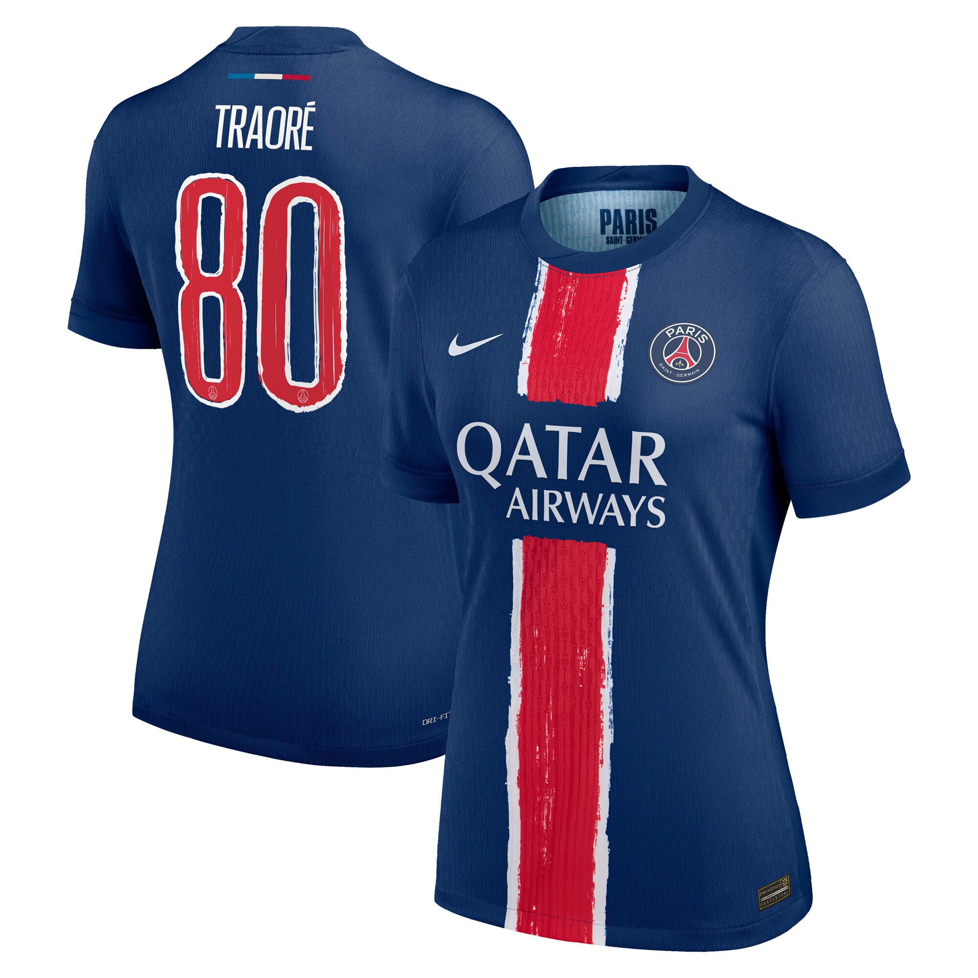 psg nike dri-fit adv home match shirt 2024-25 – womens with traore 80 printing Kits Collection | Shop PSG Gear