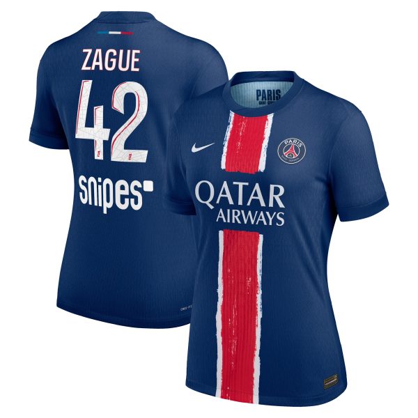 psg nike dri-fit adv home match shirt 2024-25 – womens with zague 42 printing Kits Collection | Shop PSG Gear