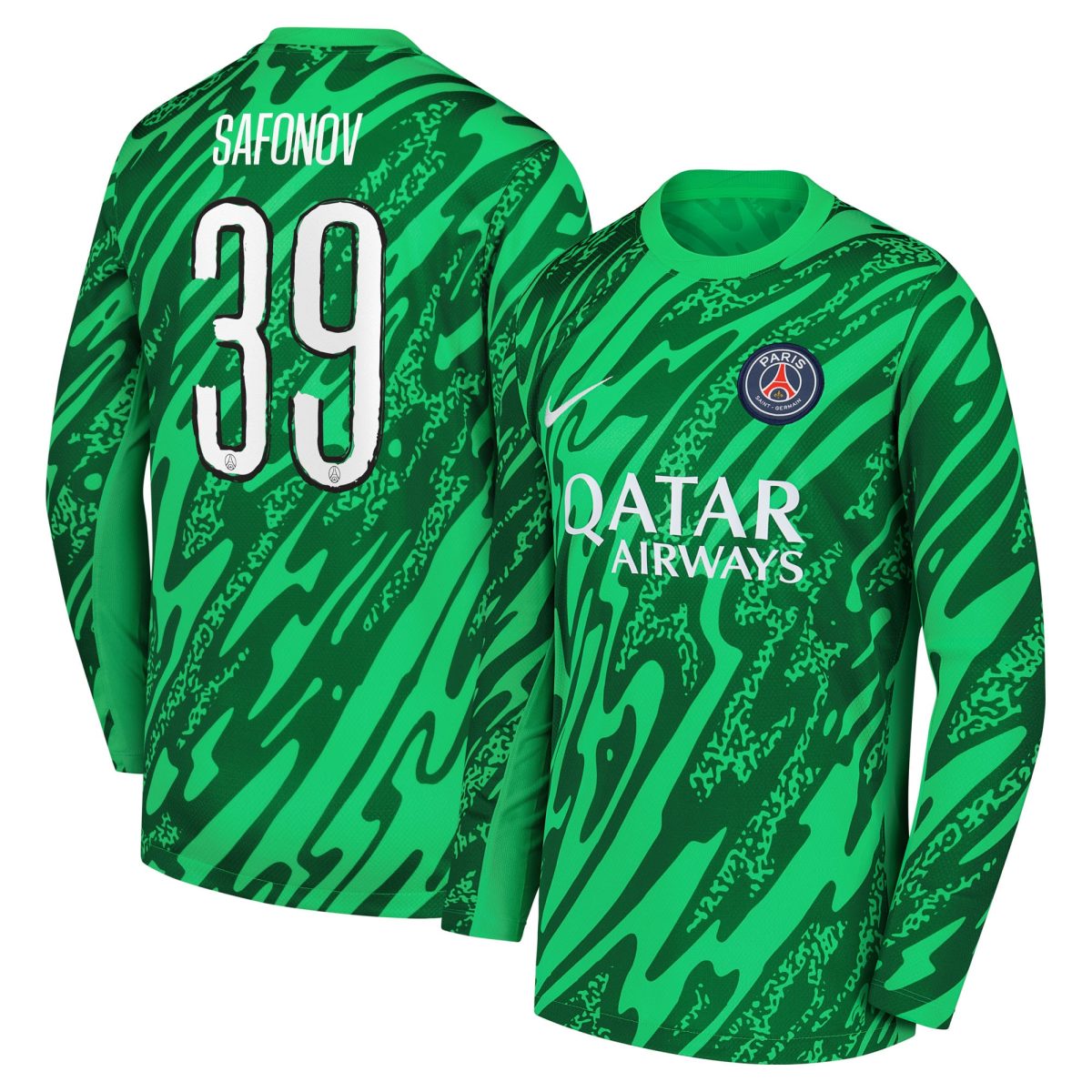 psg nike goalkeeper stadium shirt 2024-25 – kids with cup printing safonov 39 Kits Collection | Shop PSG Gear