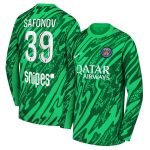 psg nike goalkeeper stadium shirt 2024-25 – kids with safonov 39 printing Kits Collection | Shop PSG Gear