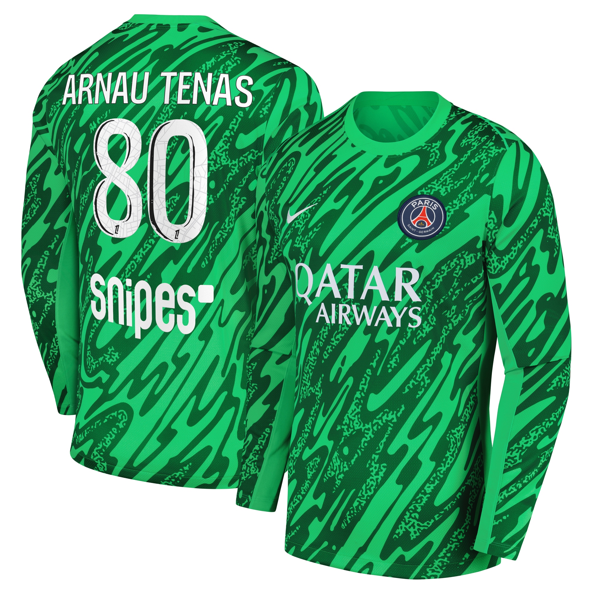 psg nike goalkeeper stadium shirt 2024-25 with arnau tenas 80 printing Kits Collection | Shop PSG Gear