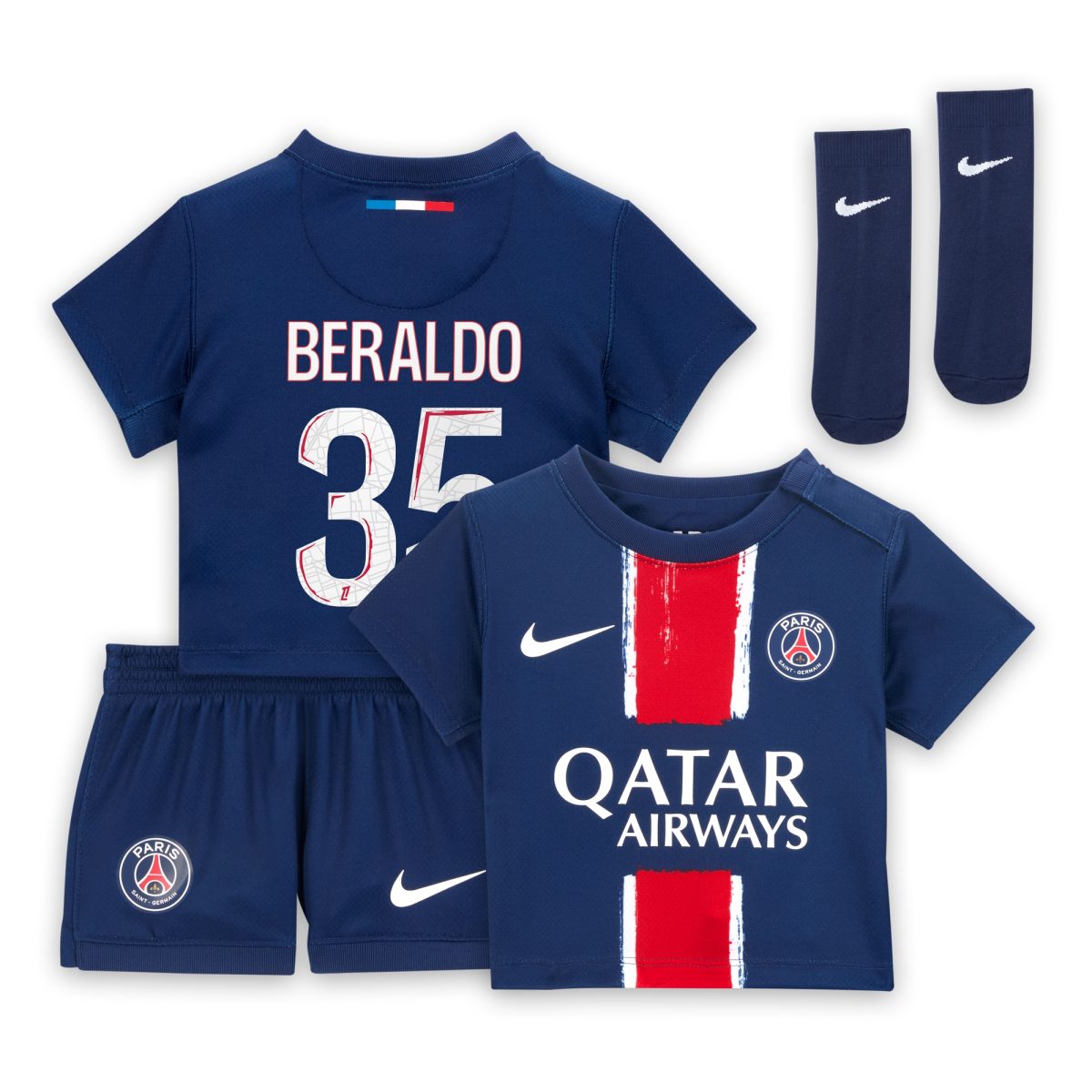 psg nike home mini kit 2024-25 – infants with beraldo 35 printing Kits Collection | Shop PSG Gear