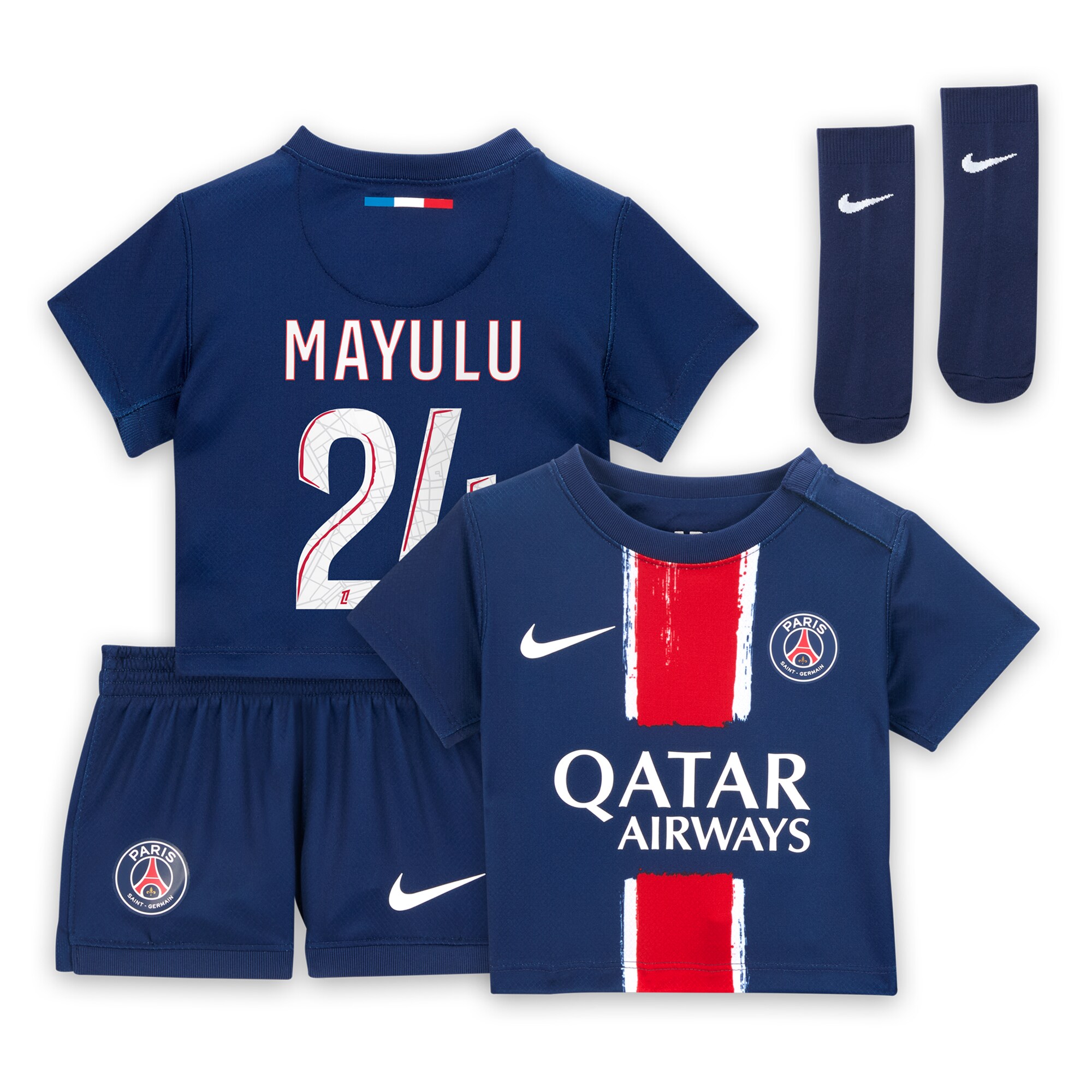 psg nike home mini kit 2024-25 – infants with mayulu 24 printing Kits Collection | Shop PSG Gear