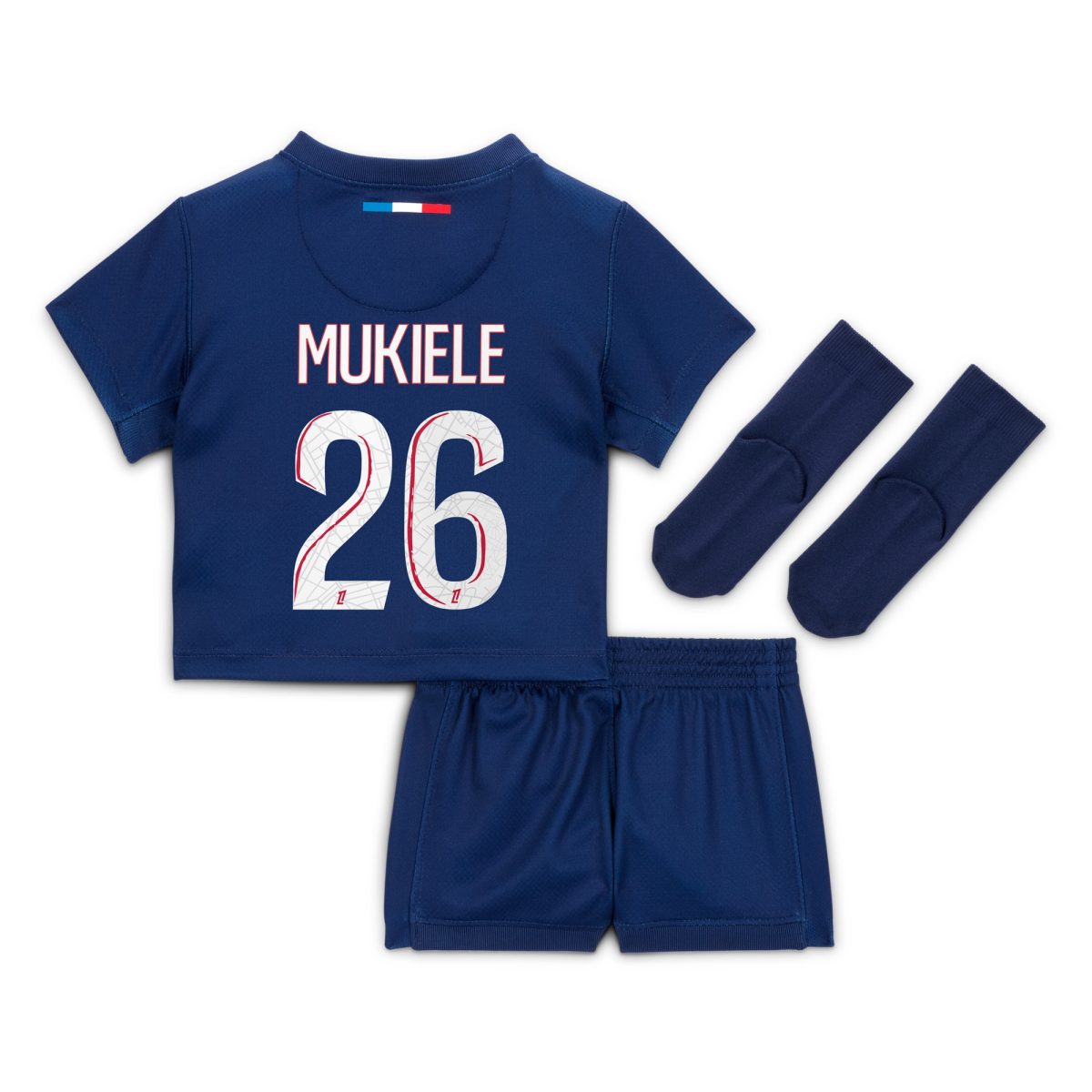 psg nike home mini kit 2024-25 – infants with mukiele 26 printing Kits Collection | Shop PSG Gear