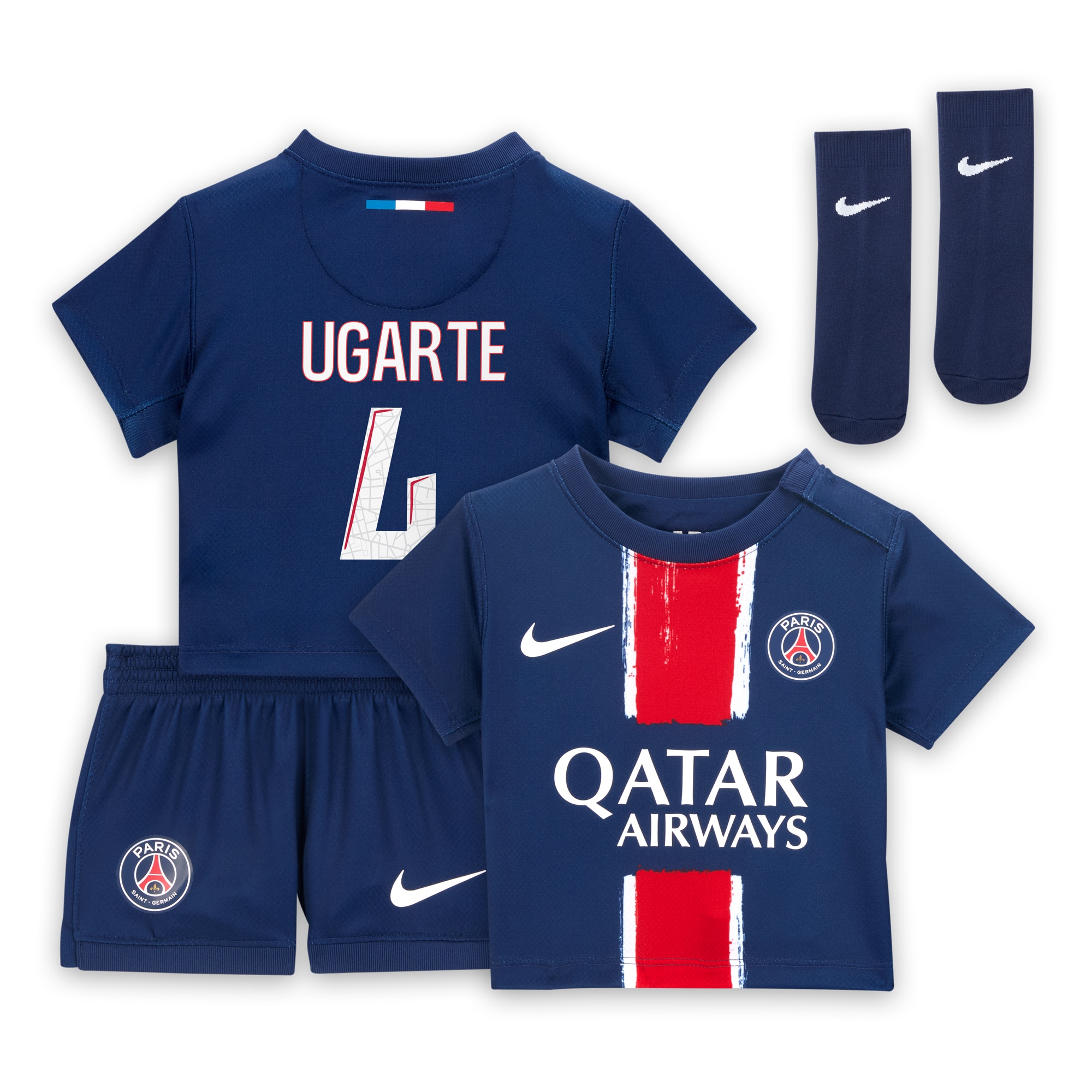 psg nike home mini kit 2024-25 – infants with ugarte 4 printing Kits Collection | Shop PSG Gear