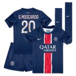 psg nike home mini kit 2024-25 – little kids with g.moscardo 20 printing Kits Collection | Shop PSG Gear