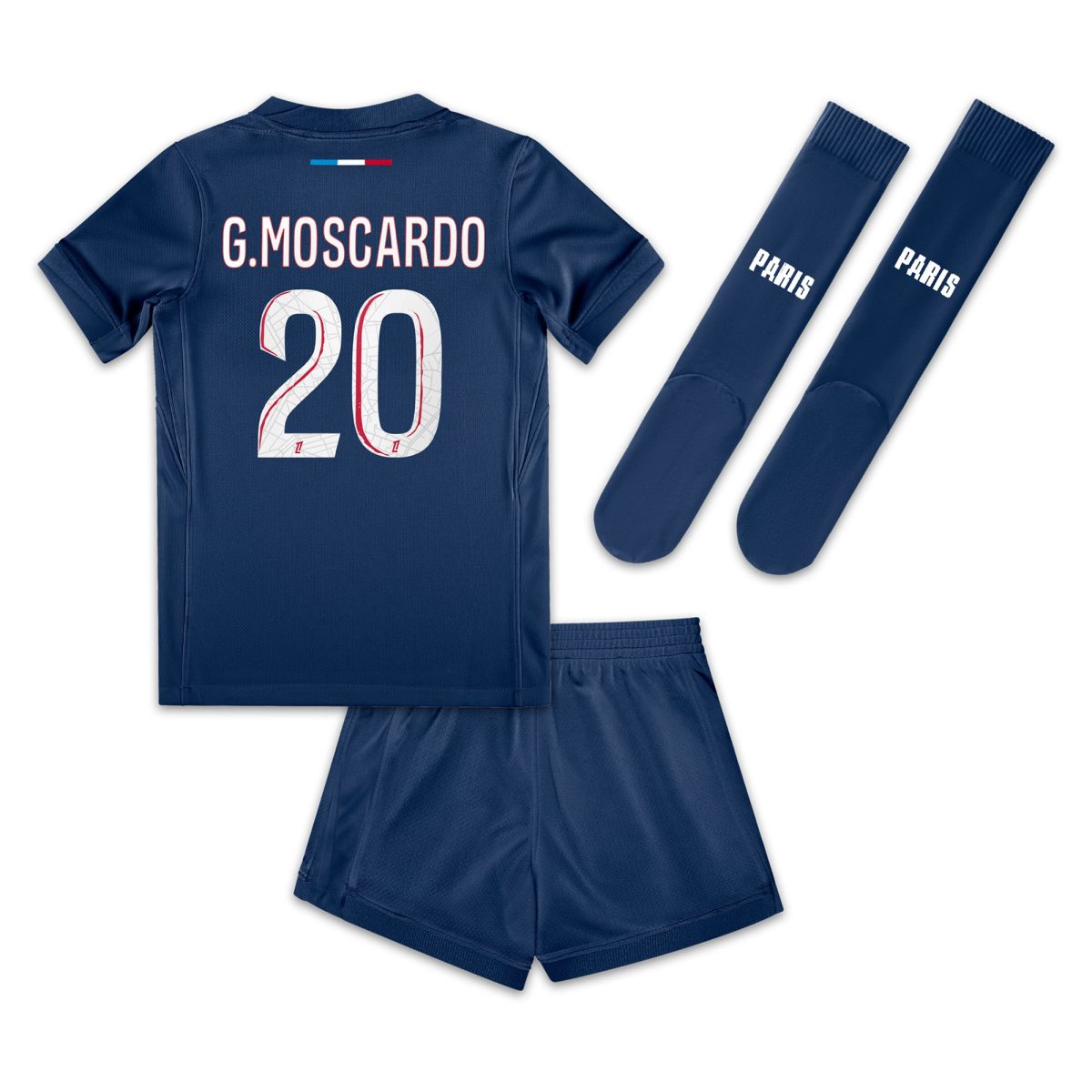 psg nike home mini kit 2024-25 – little kids with g.moscardo 20 printing Kits Collection | Shop PSG Gear