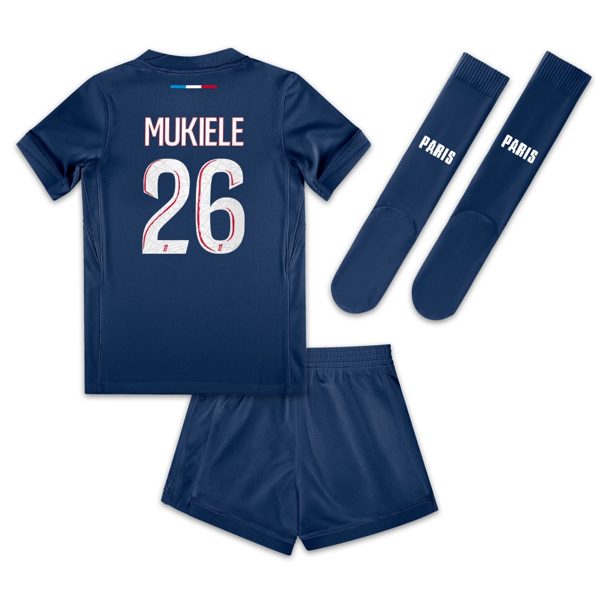 psg nike home mini kit 2024-25 – little kids with mukiele 26 printing Kits Collection | Shop PSG Gear