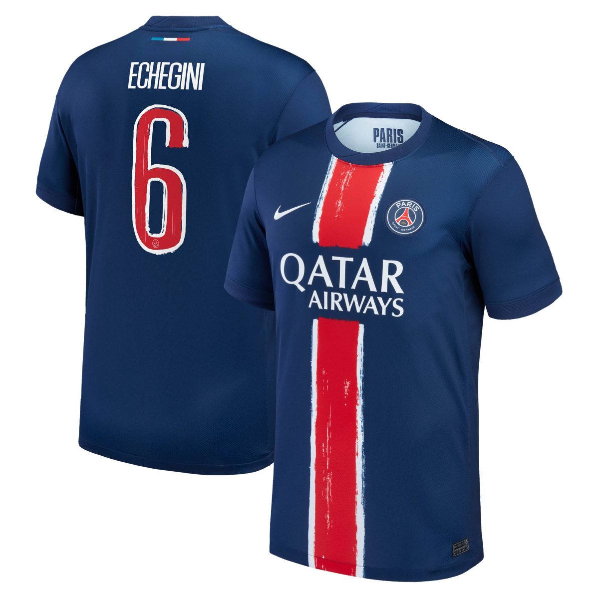 psg nike home stadium shirt 2024-25 – kids with echegini 6 printing Kits Collection | Shop PSG Gear