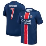 psg nike home stadium shirt 2024-25 – kids with karchaoui 7 printing Kits Collection | Shop PSG Gear