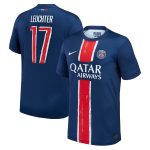psg nike home stadium shirt 2024-25 – kids with leuchter 17 printing Kits Collection | Shop PSG Gear