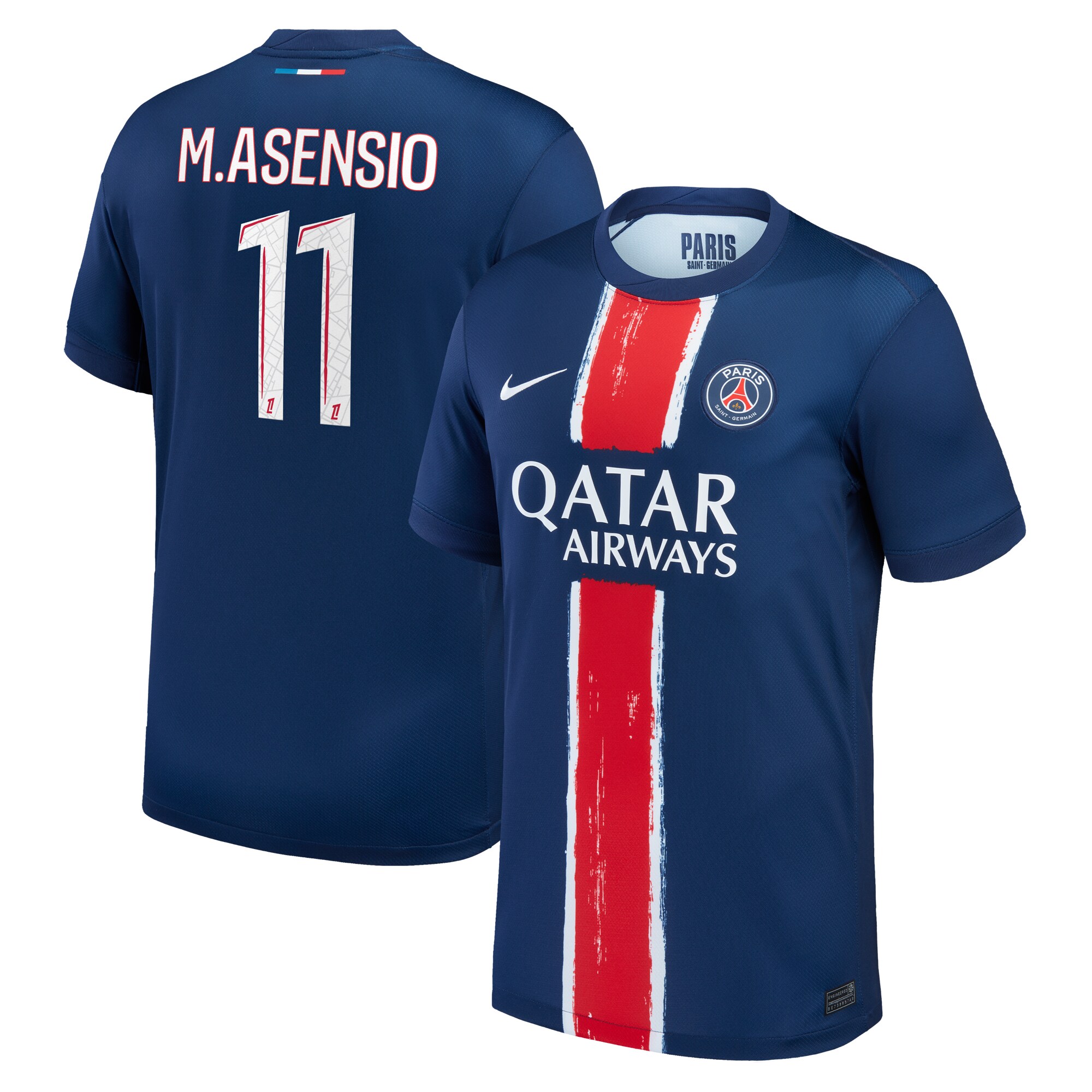 psg nike home stadium shirt 2024-25 – kids with m.asensio 11 printing Kits Collection | Shop PSG Gear