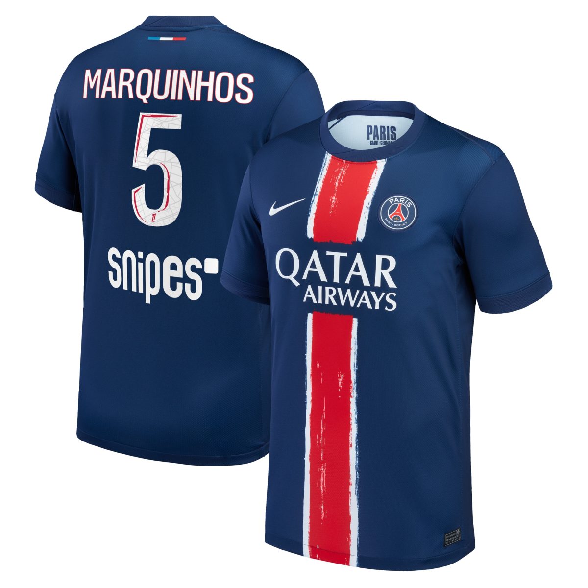 psg nike home stadium shirt 2024-25 – kids with marquinhos 5 printing Kits Collection | Shop PSG Gear