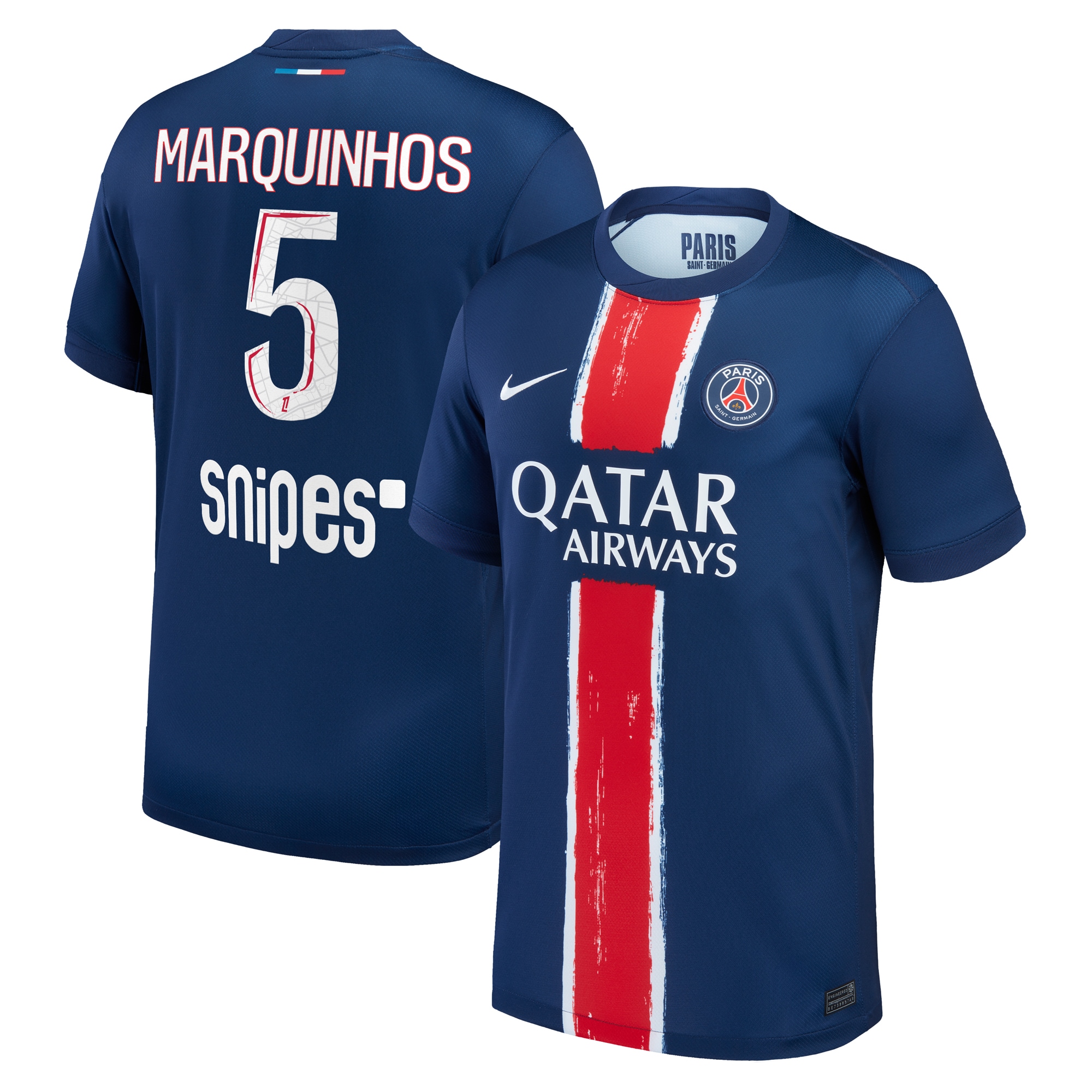 psg nike home stadium shirt 2024-25 – kids with marquinhos 5 printing Kits Collection | Shop PSG Gear
