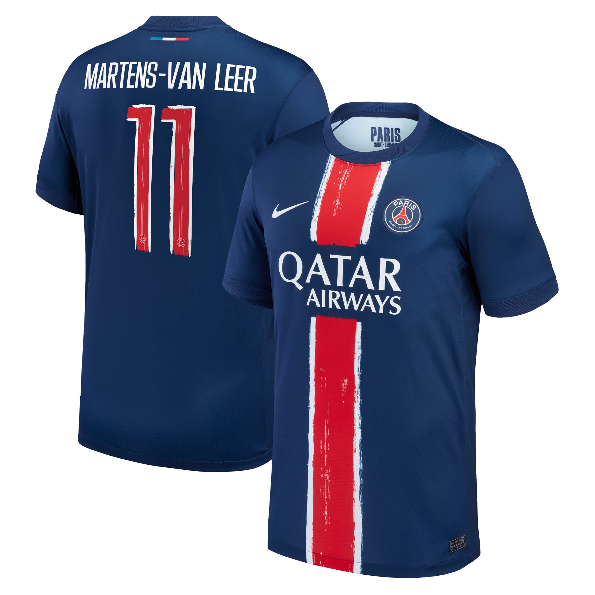 psg nike home stadium shirt 2024-25 – kids with martens-van leer 11 printing Kits Collection | Shop PSG Gear