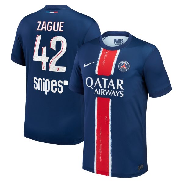 psg nike home stadium shirt 2024-25 – kids with zague 42 printing Kits Collection | Shop PSG Gear