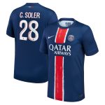 psg nike home stadium shirt 2024-25 with c. soler 28 printing Kits Collection | Shop PSG Gear
