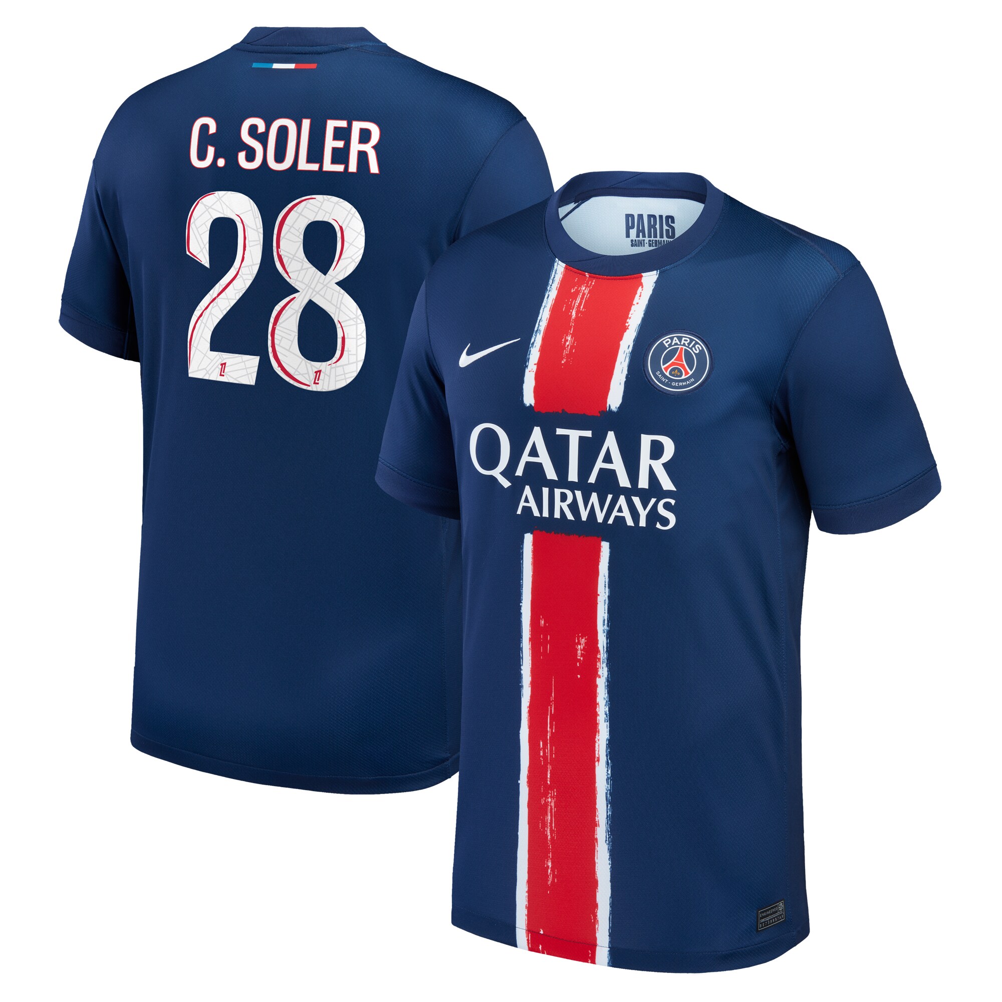 psg nike home stadium shirt 2024-25 with c. soler 28 printing Kits Collection | Shop PSG Gear