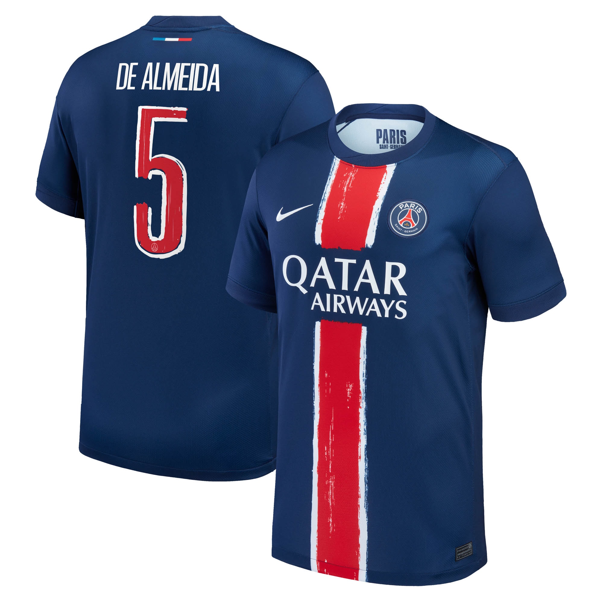 psg nike home stadium shirt 2024-25 with de almeida 5 printing Kits Collection | Shop PSG Gear