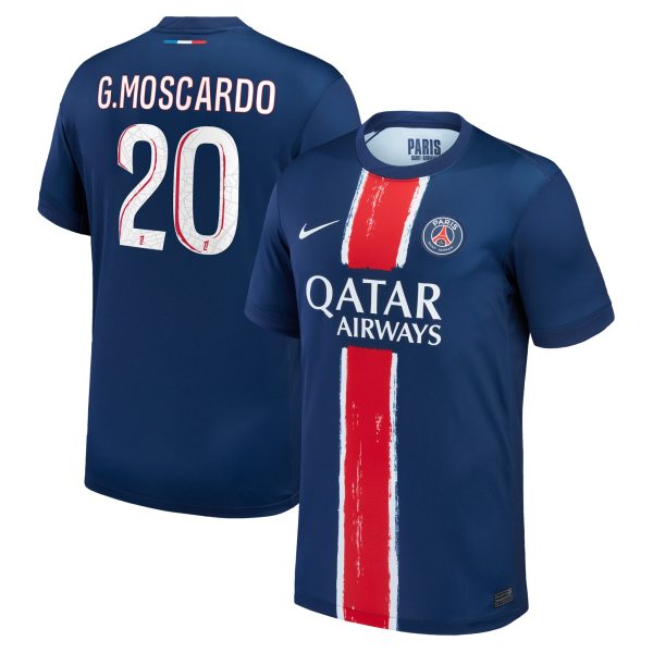 psg nike home stadium shirt 2024-25 with g.moscardo 20 printing Kits Collection | Shop PSG Gear