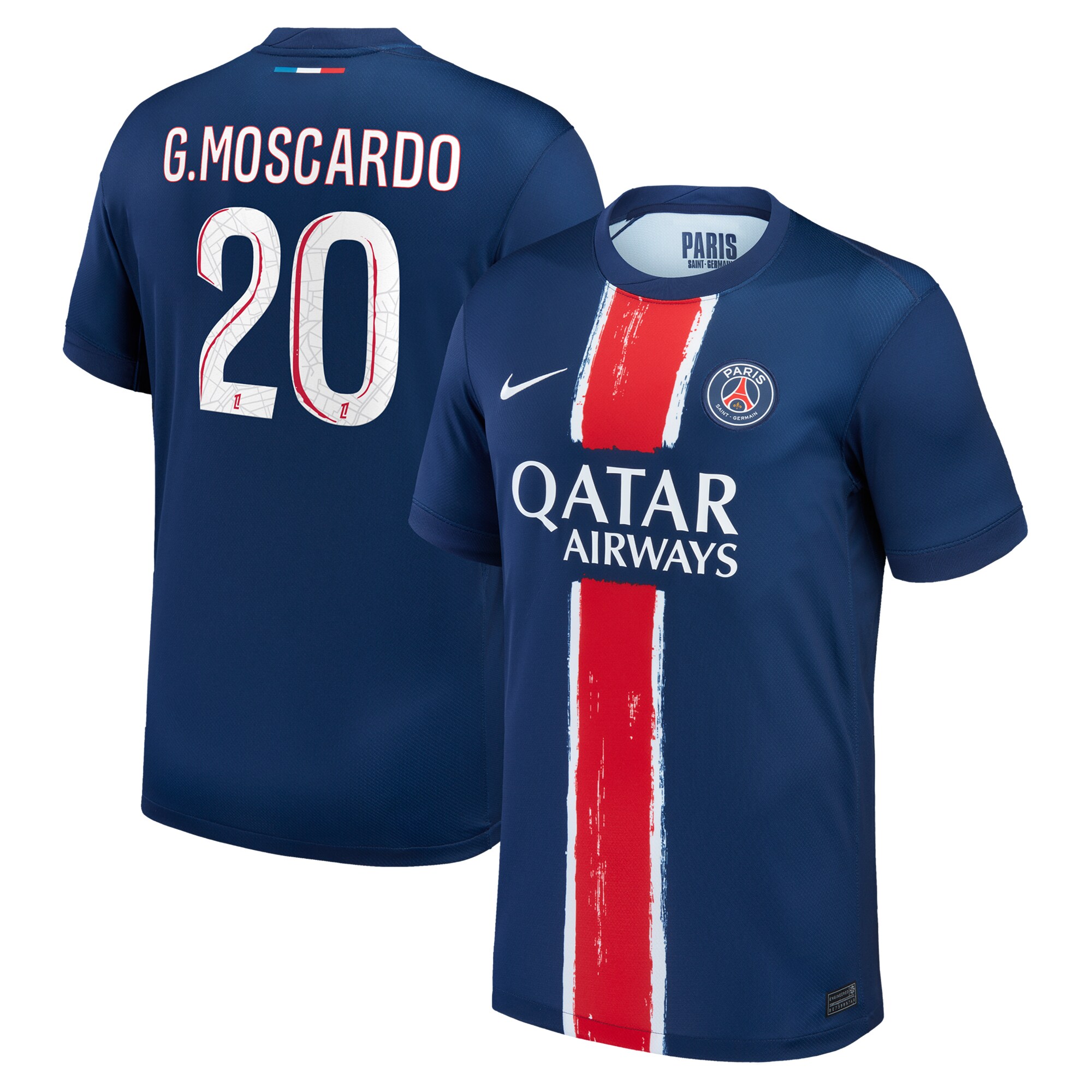 psg nike home stadium shirt 2024-25 with g.moscardo 20 printing Kits Collection | Shop PSG Gear