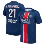 psg nike home stadium shirt 2024-25 with l.hernandez 21 printing Kits Collection | Shop PSG Gear
