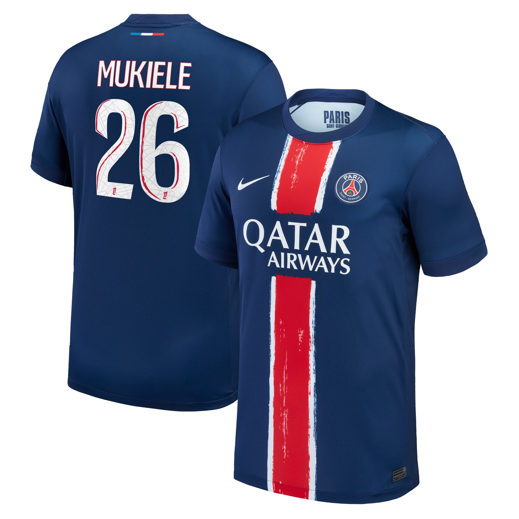 psg nike home stadium shirt 2024-25 with mukiele 26 printing Kits Collection | Shop PSG Gear
