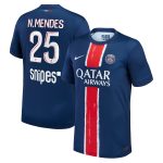 psg nike home stadium shirt 2024-25 with n.mendes 25 printing Kits Collection | Shop PSG Gear