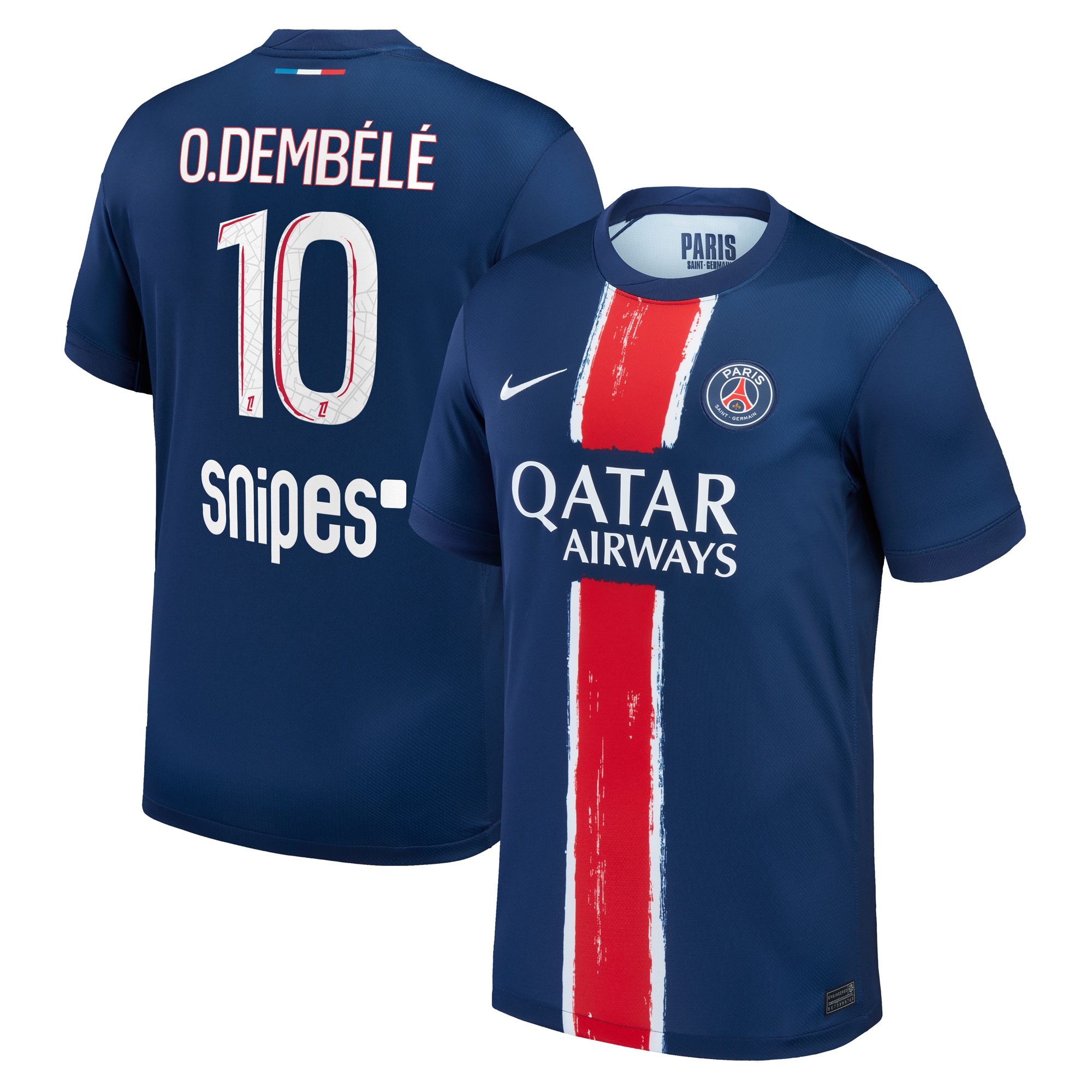 psg nike home stadium shirt 2024-25 with o.dembele 10 printing Kits Collection | Shop PSG Gear