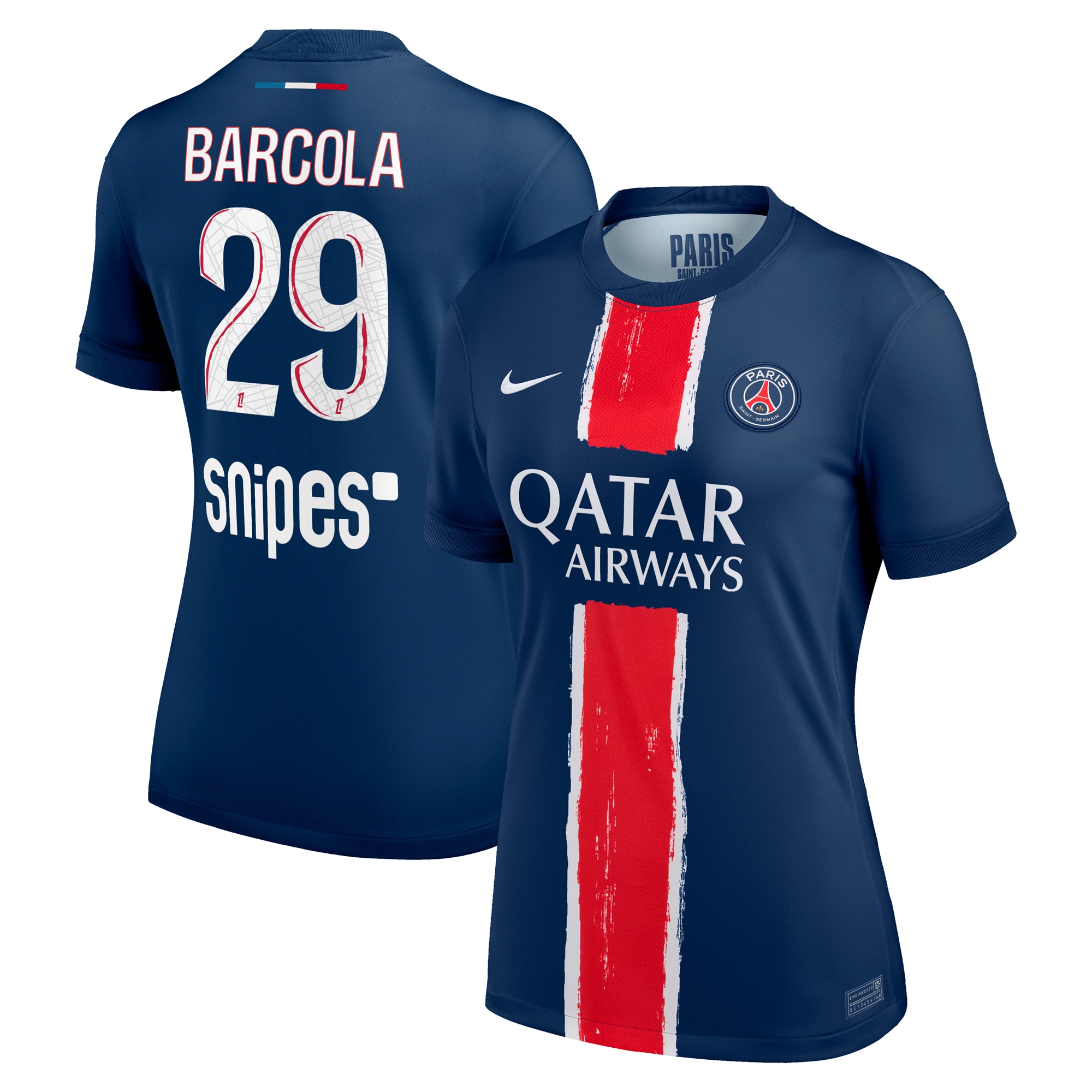 psg nike home stadium shirt 2024-25 – womens with barcola 29 printing Kits Collection | Shop PSG Gear