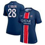 psg nike home stadium shirt 2024-25 – womens with c. soler 28 printing Kits Collection | Shop PSG Gear