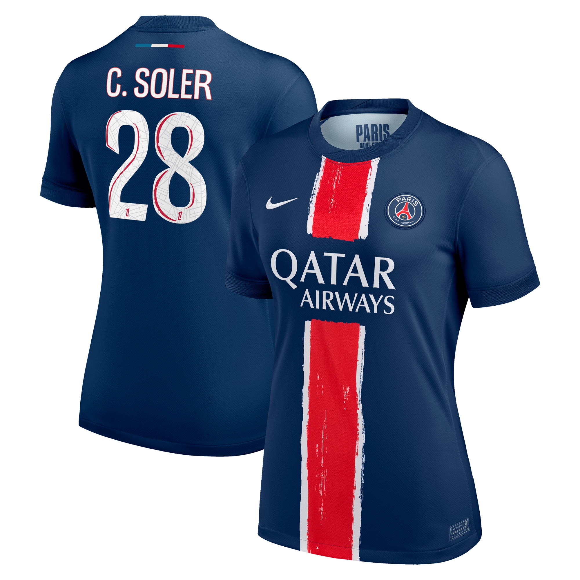 psg nike home stadium shirt 2024-25 – womens with c. soler 28 printing Kits Collection | Shop PSG Gear