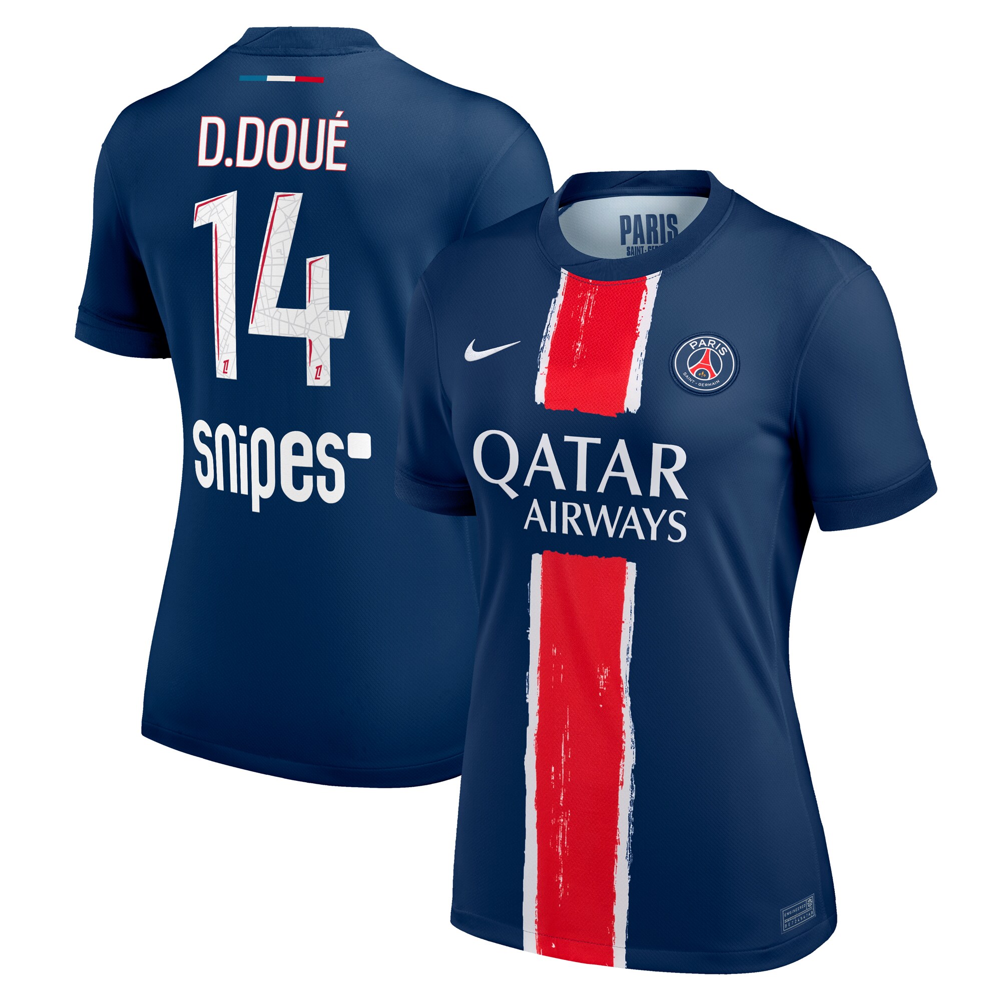 psg nike home stadium shirt 2024-25 – womens with d.doue 14 printing Kits Collection | Shop PSG Gear