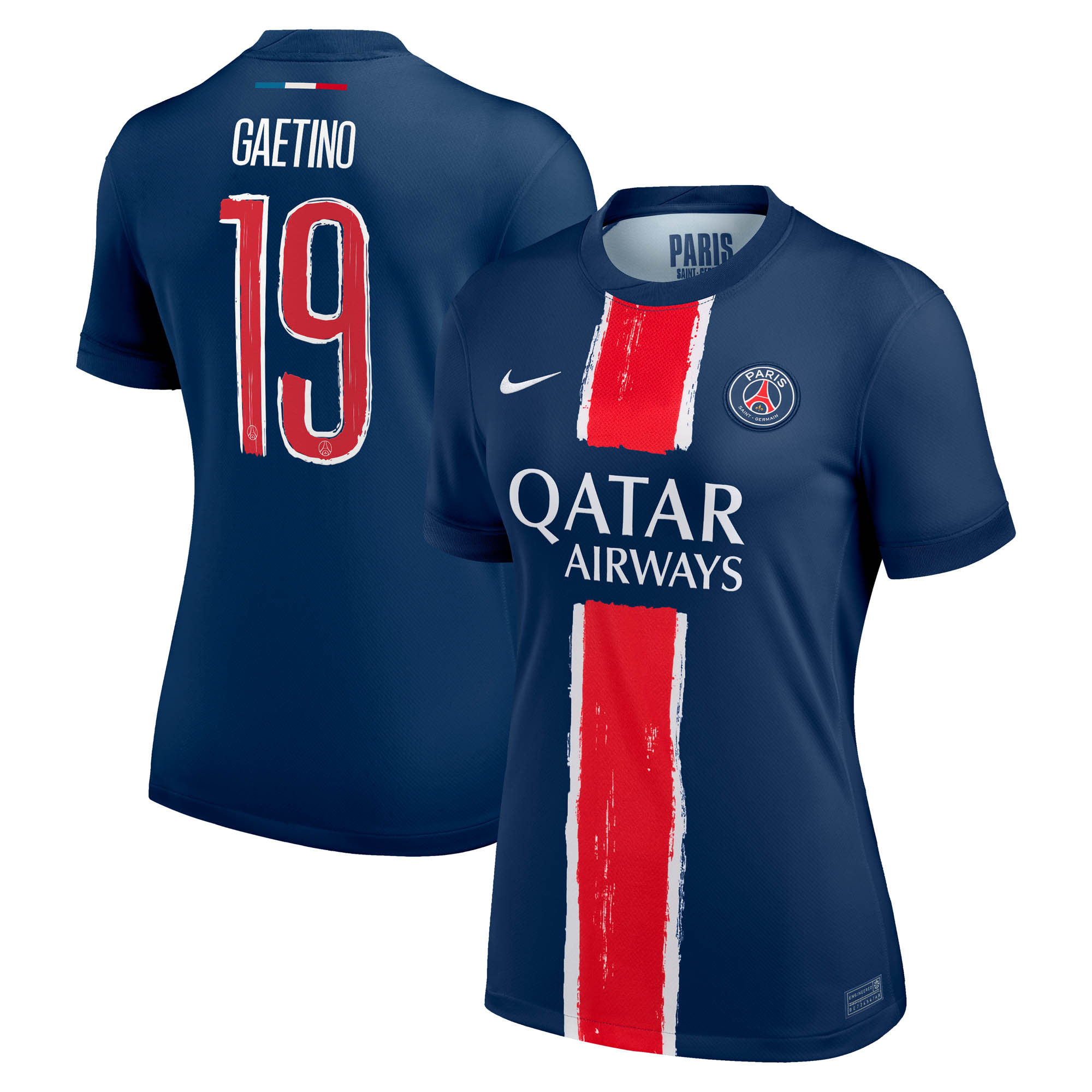 psg nike home stadium shirt 2024-25 – womens with gaetino 19 printing Kits Collection | Shop PSG Gear