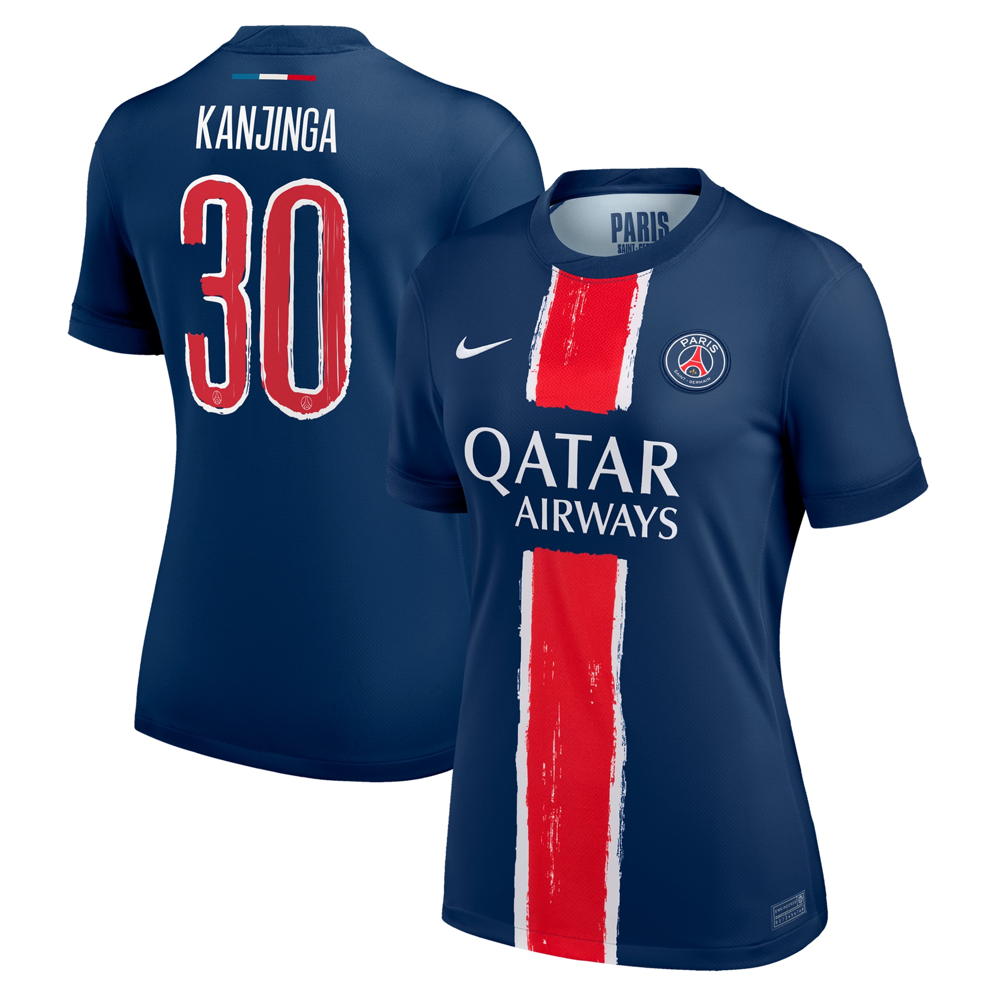psg nike home stadium shirt 2024-25 – womens with kanjinga 30 printing Kits Collection | Shop PSG Gear