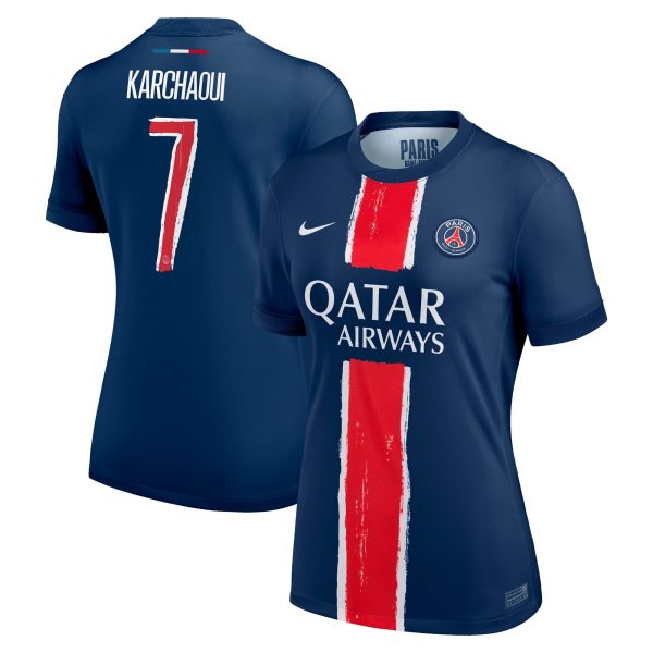 psg nike home stadium shirt 2024-25 – womens with karchaoui 7 printing Kits Collection | Shop PSG Gear