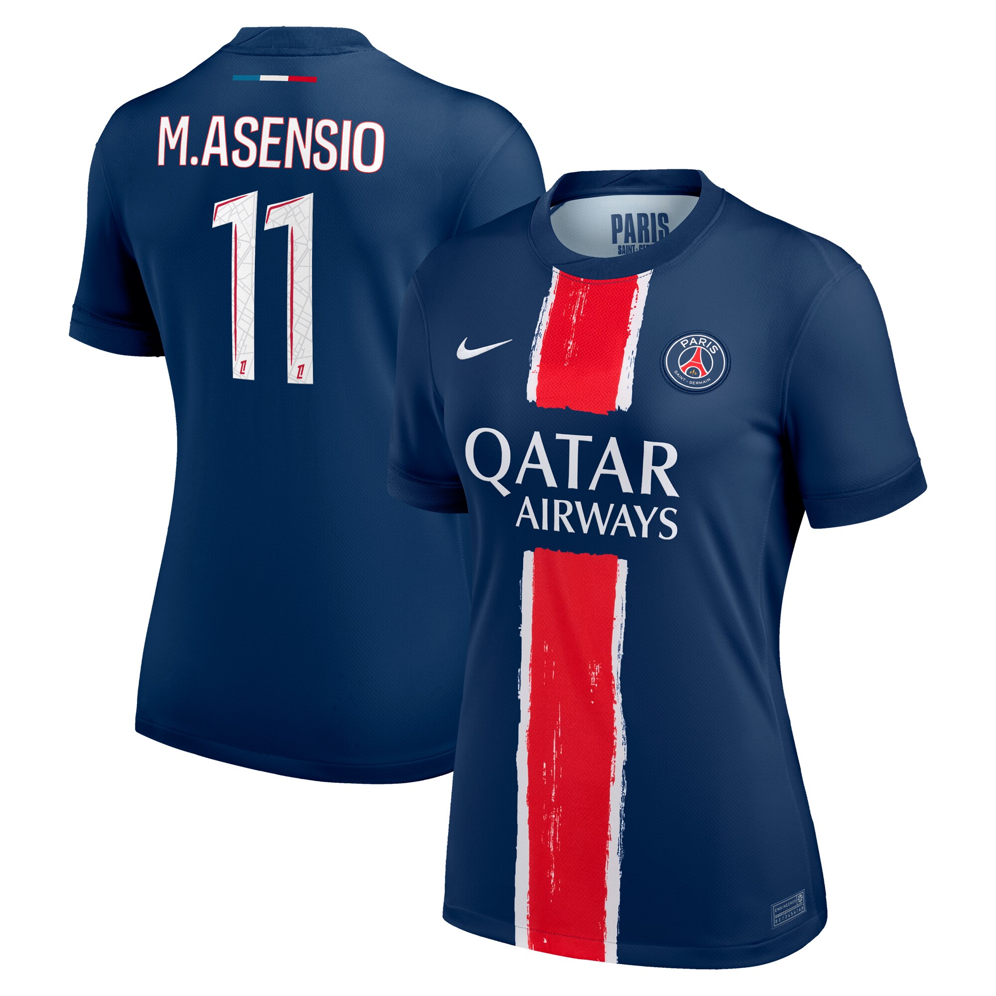 psg nike home stadium shirt 2024-25 – womens with m.asensio 11 printing Kits Collection | Shop PSG Gear
