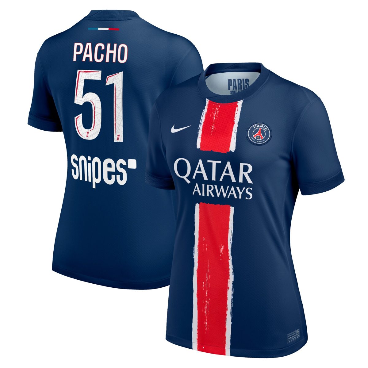 psg nike home stadium shirt 2024-25 – womens with pacho 51 printing Kits Collection | Shop PSG Gear