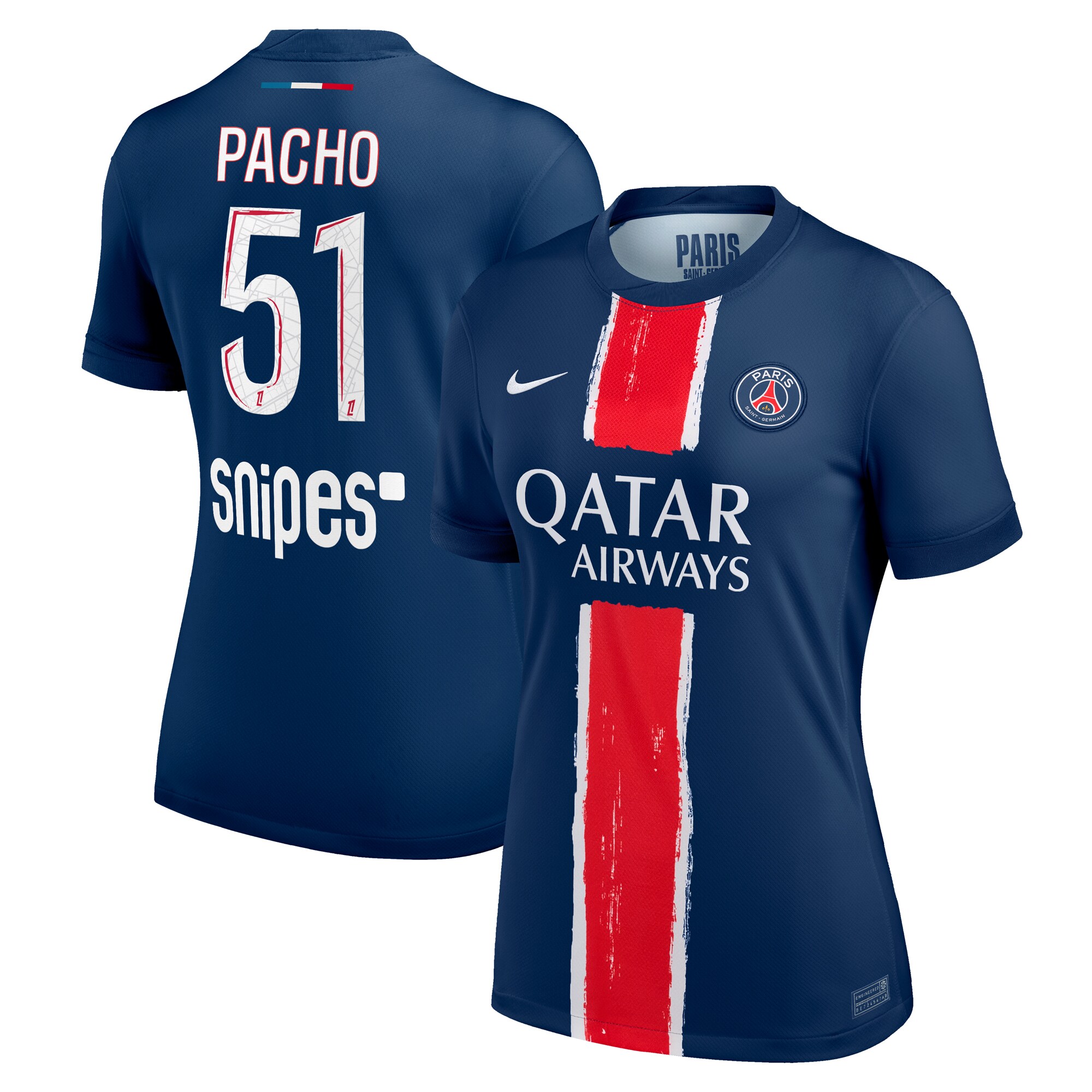 psg nike home stadium shirt 2024-25 – womens with pacho 51 printing Kits Collection | Shop PSG Gear