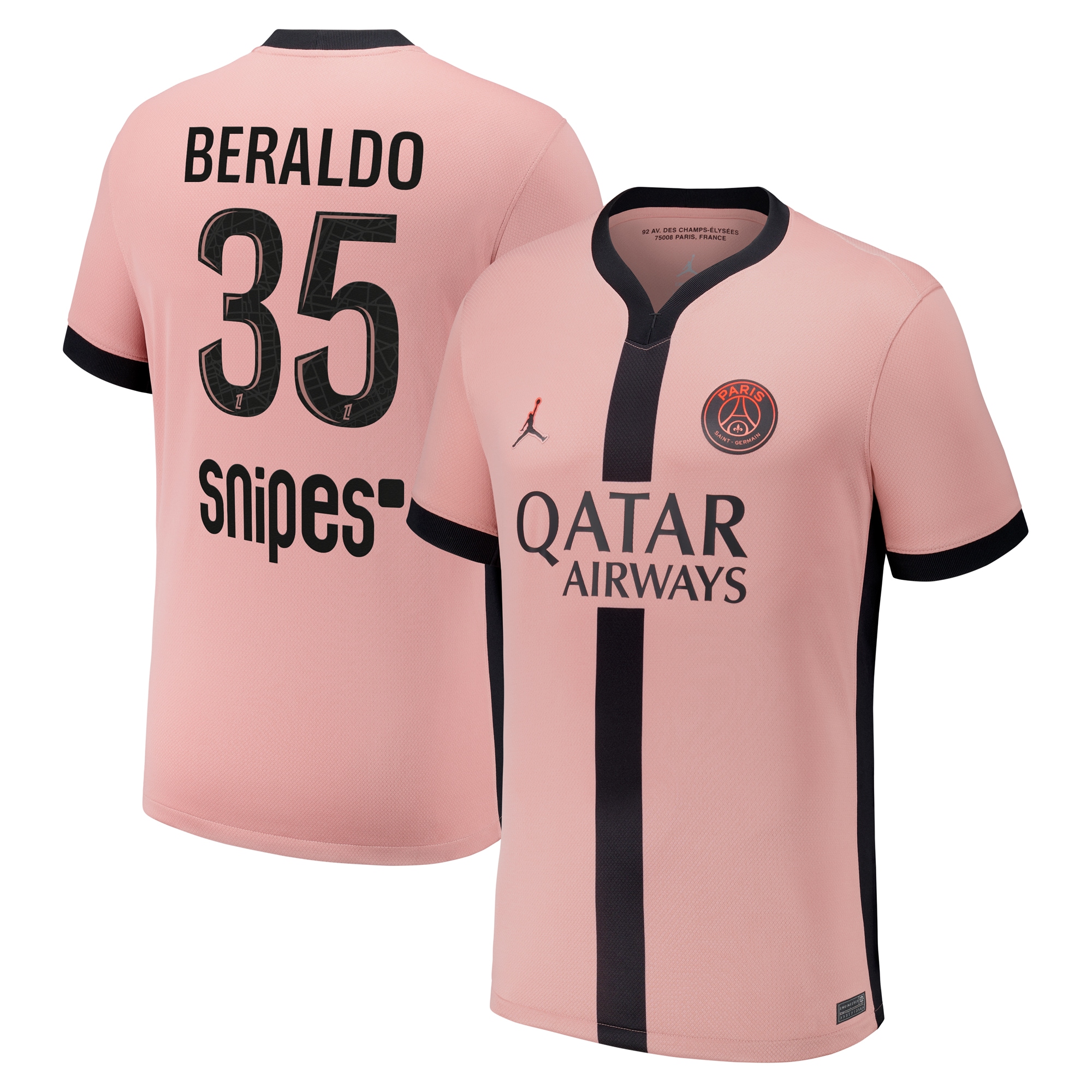 psg x jordan third stadium shirt 2024-25 with beraldo 35 printing Kits Collection | Shop PSG Gear
