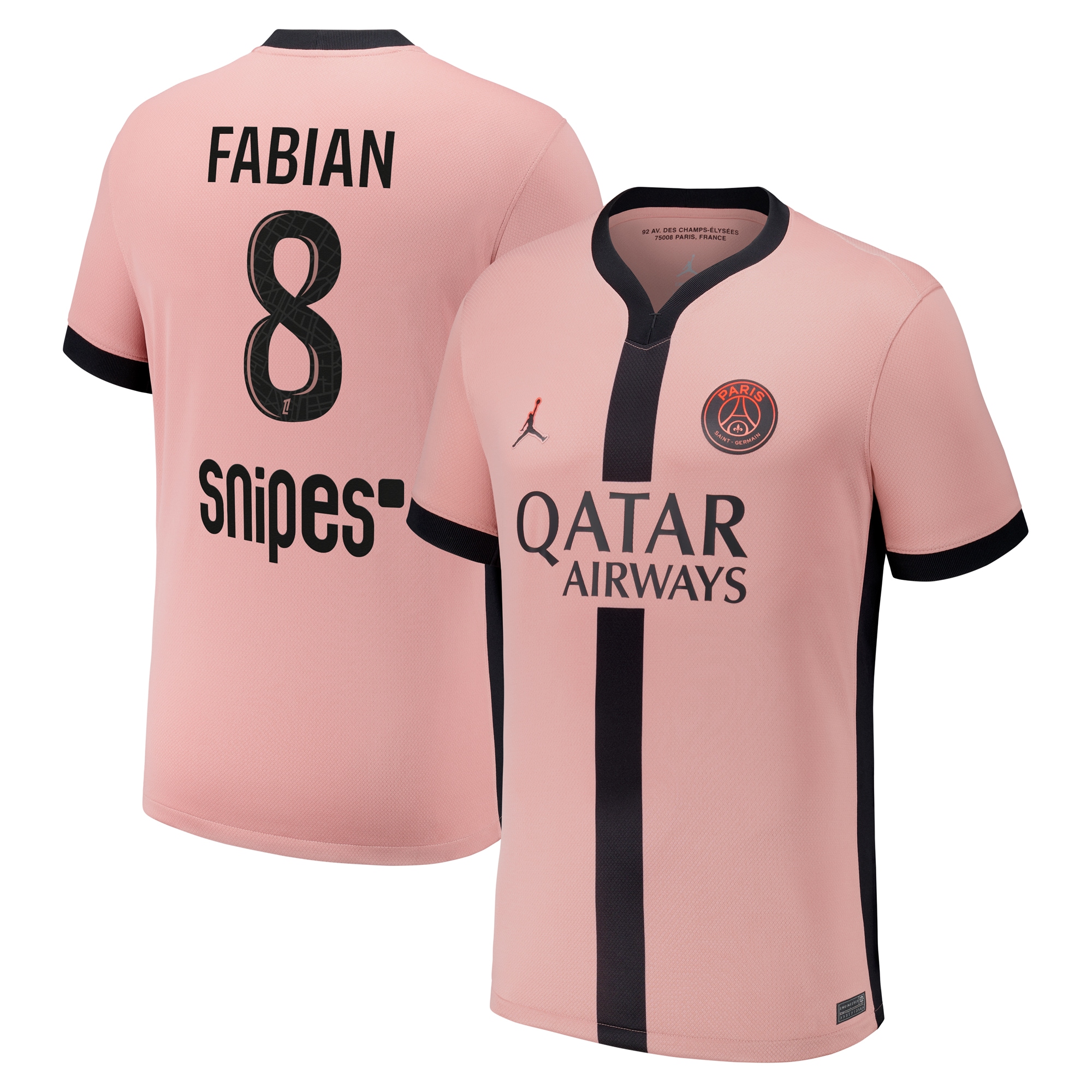 psg x jordan third stadium shirt 2024-25 with fabian 8 printing Kits Collection | Shop PSG Gear