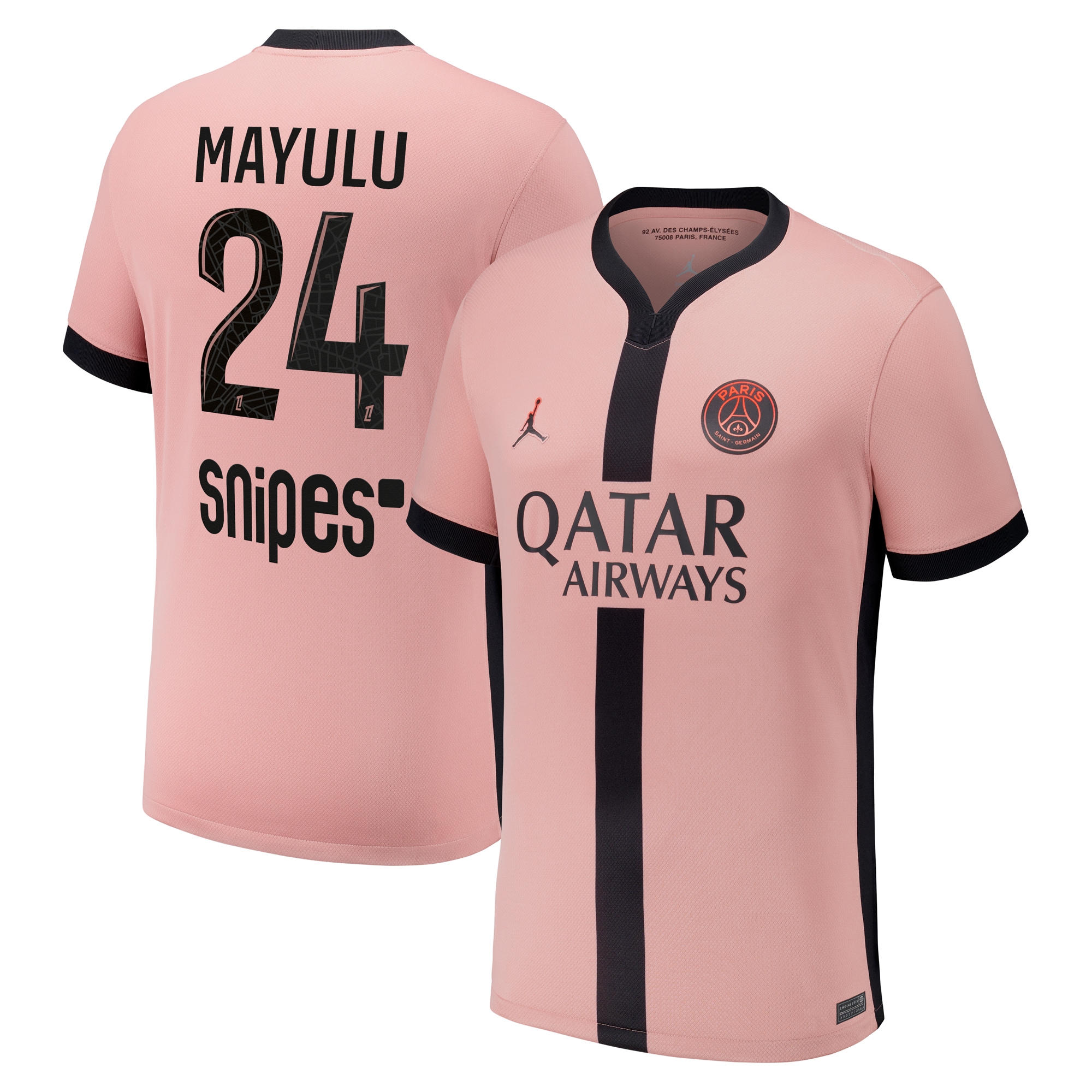 psg x jordan third stadium shirt 2024-25 with mayulu 24 printing Kits Collection | Shop PSG Gear